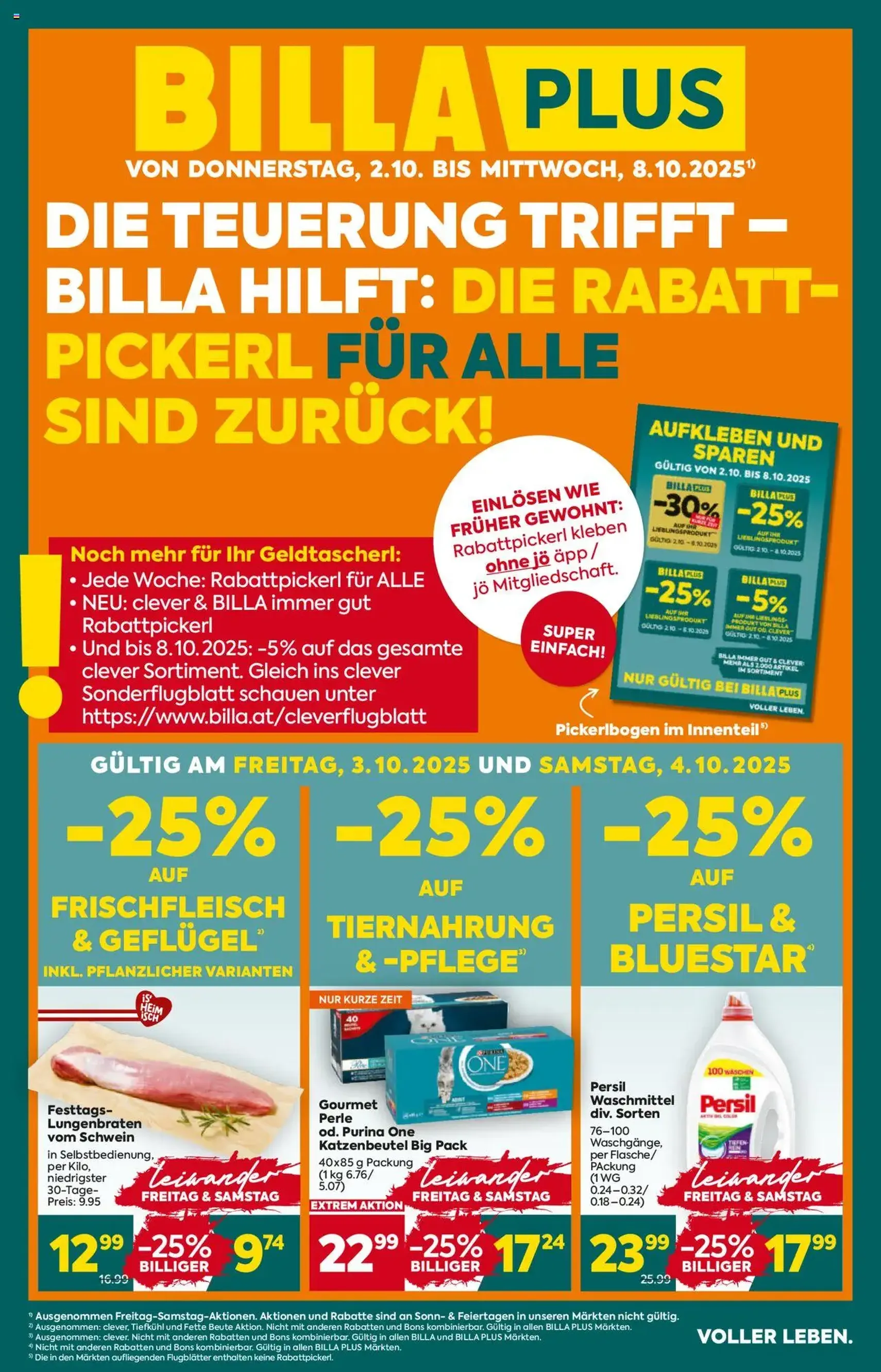 Billa Plus Flugblatt - Gültiger Prospekt ab 02.10.2025, Seite 1 von insgesamt 16 Billa Plus Flugblatt - Gültiger Prospekt ab 02.10.2025, Seite 1 von insgesamt 16