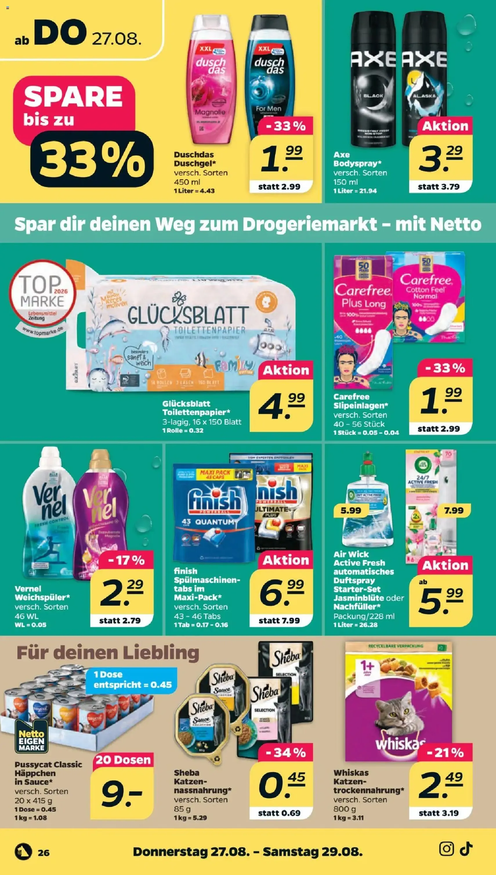 Netto Prospekt - Gültiger Prospekt ab 23.08.2026, Seite 30 von insgesamt 33