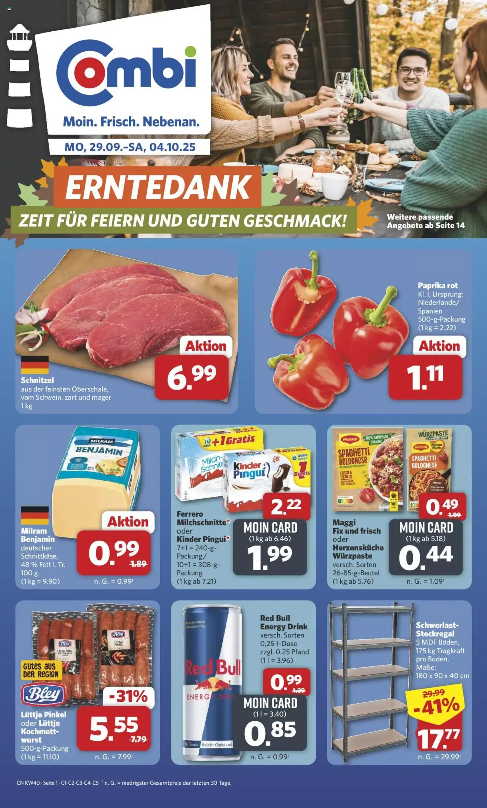 Combi Prospekt - Gültiger Prospekt ab 29.09.2025, Seite 1 von insgesamt 33
