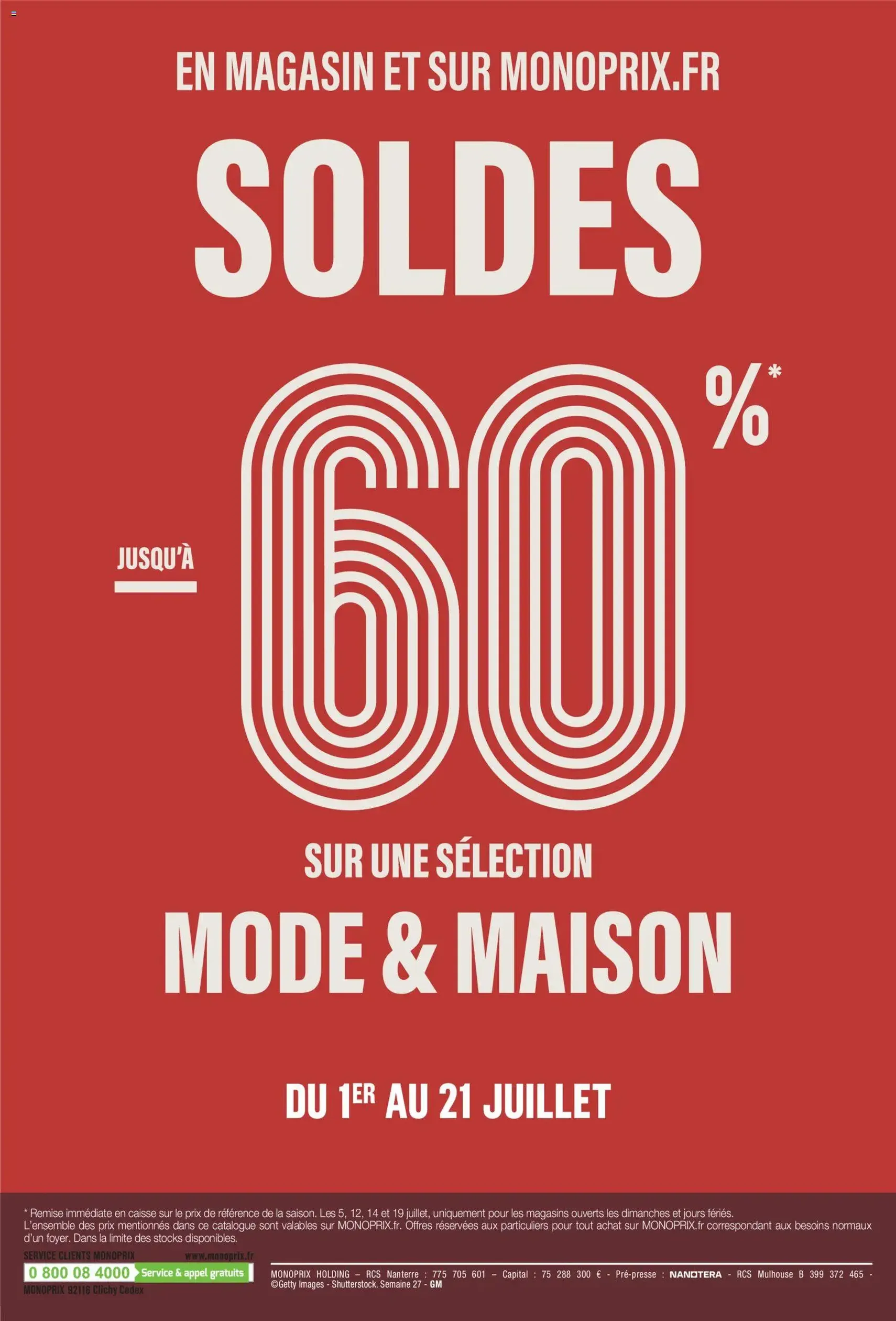 Monoprix catalogue - brochure valable à partir du 30/06/2026, page 58 sur 58
