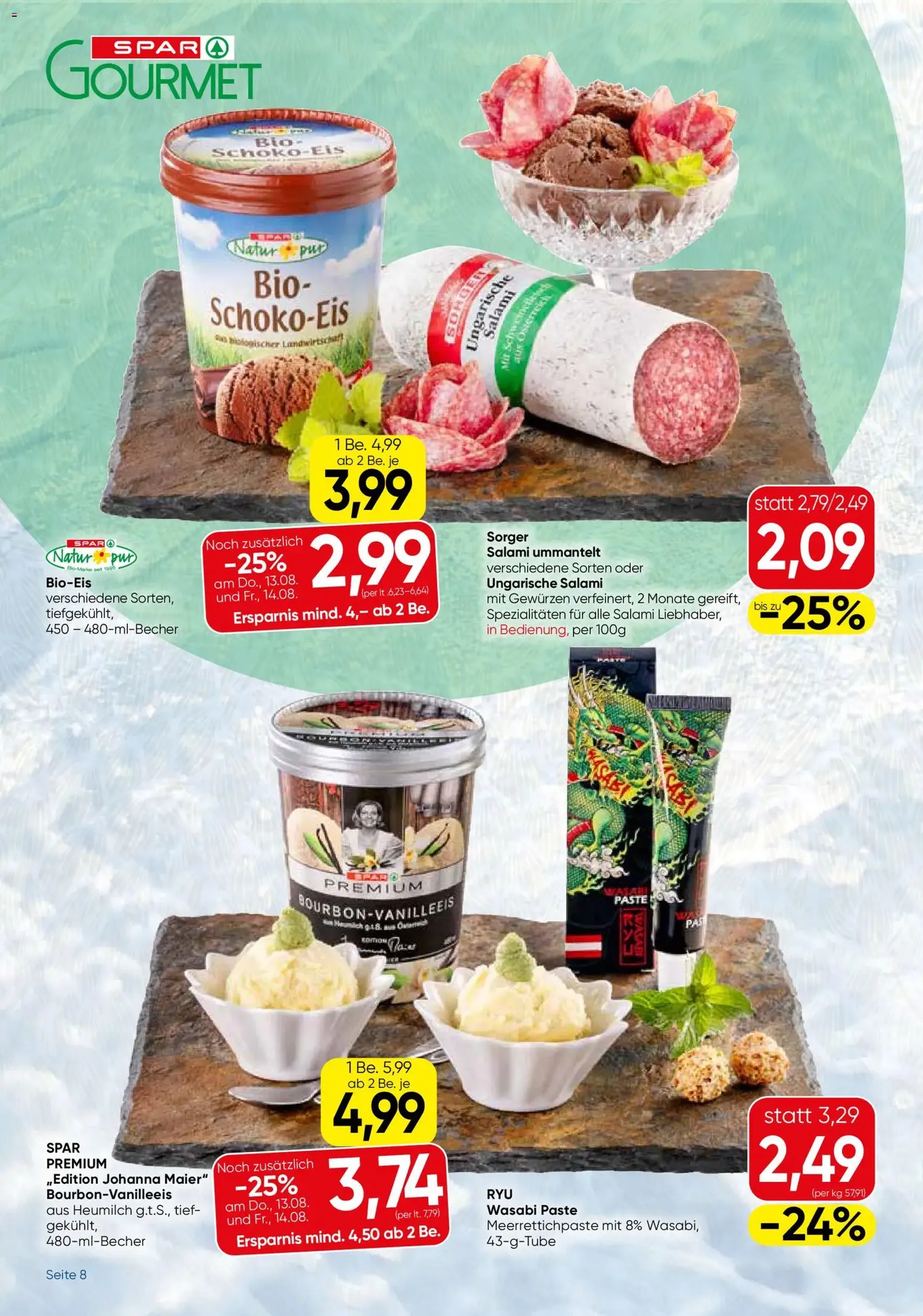 SPAR Gourmet Flugblatt - Gültiger Prospekt ab 13.08.2026, Seite 8 von insgesamt 12