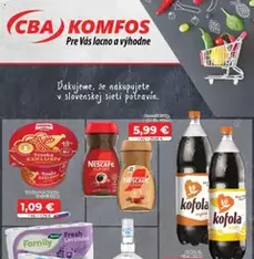 CBA Komfos leták - náhľad letáku platný od 19.09.2025