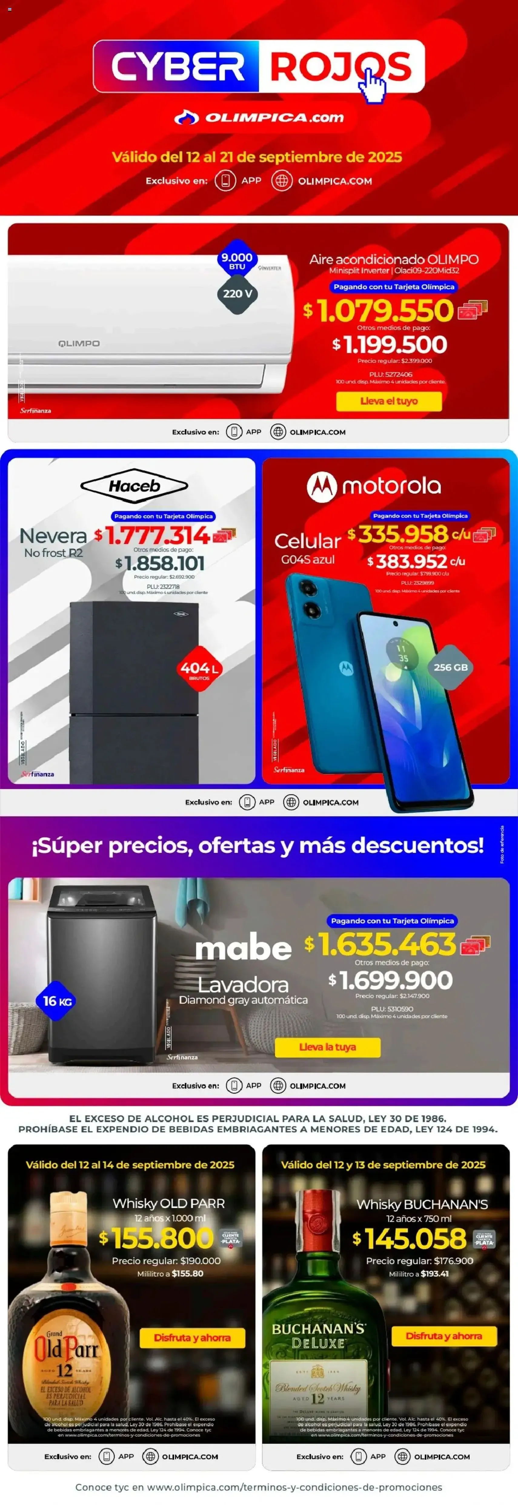 Olímpica - Cyber Rojos - folleto válido desde 12/09/2025 página 1 de 2