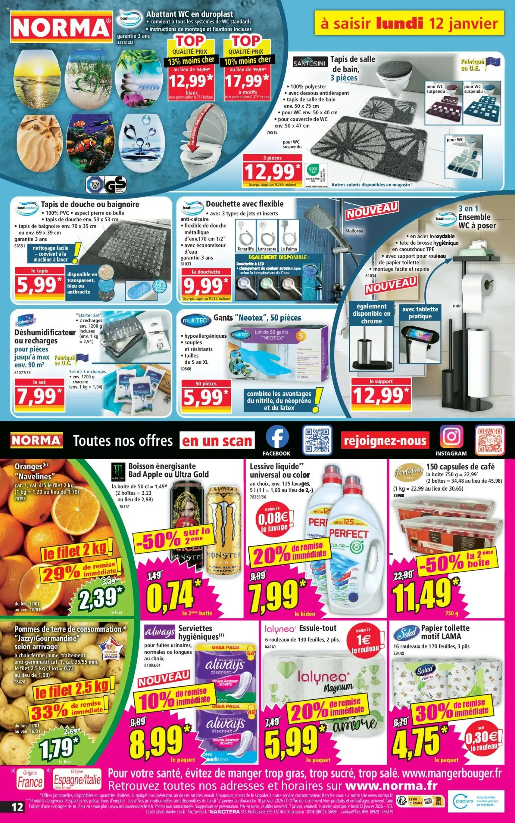 Norma catalogue - brochure valable à partir du 07/01/2025, page 12 sur 14