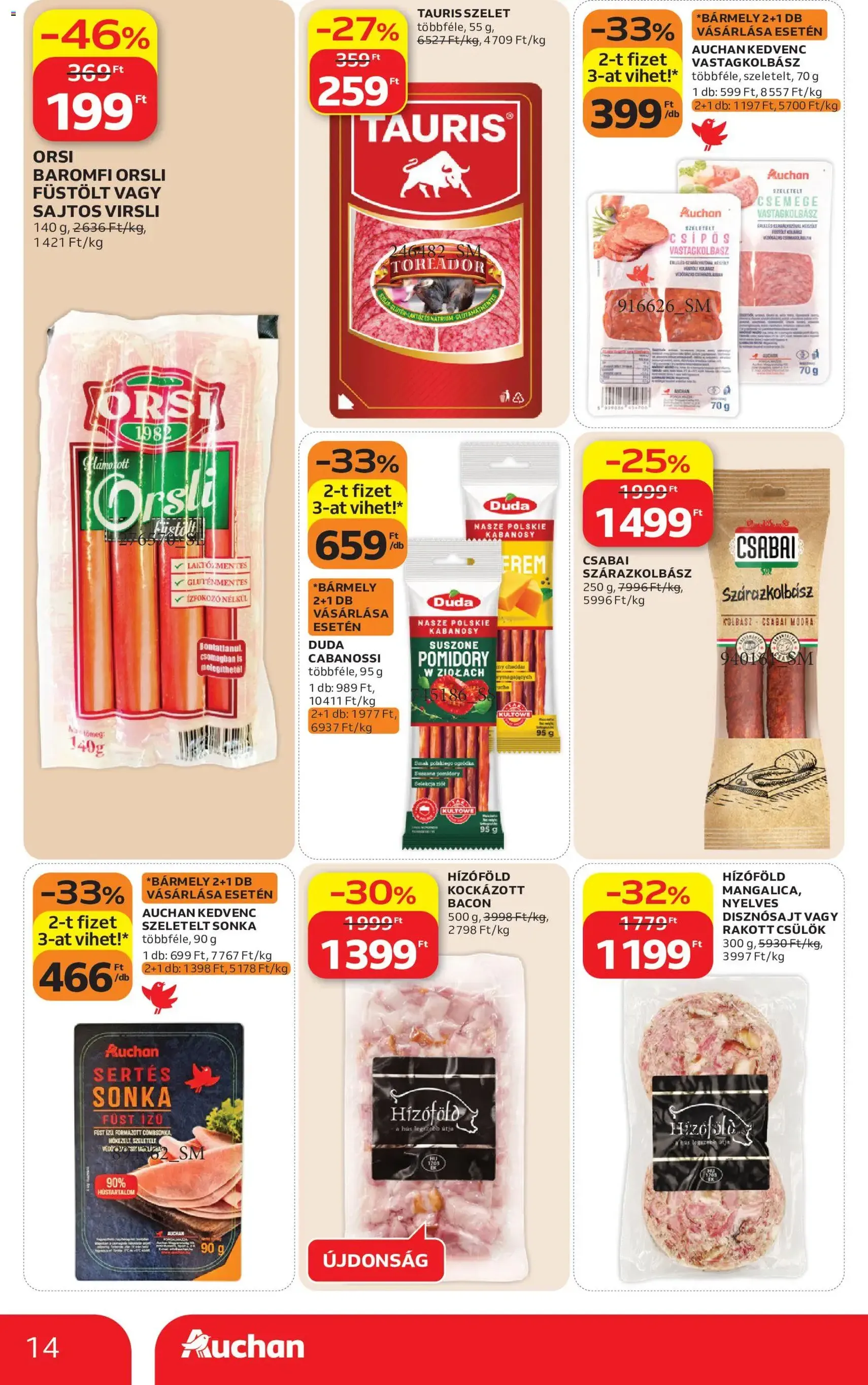 Auchan akciós újság - 2026.05.21. érvényes szórólap 14 oldal 52 oldalból