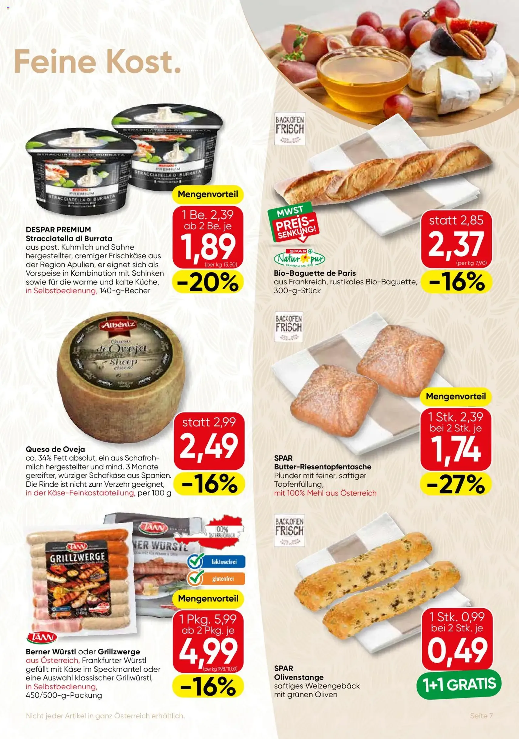 SPAR Gourmet Flugblatt - Gültiger Prospekt ab 13.08.2026, Seite 7 von insgesamt 12