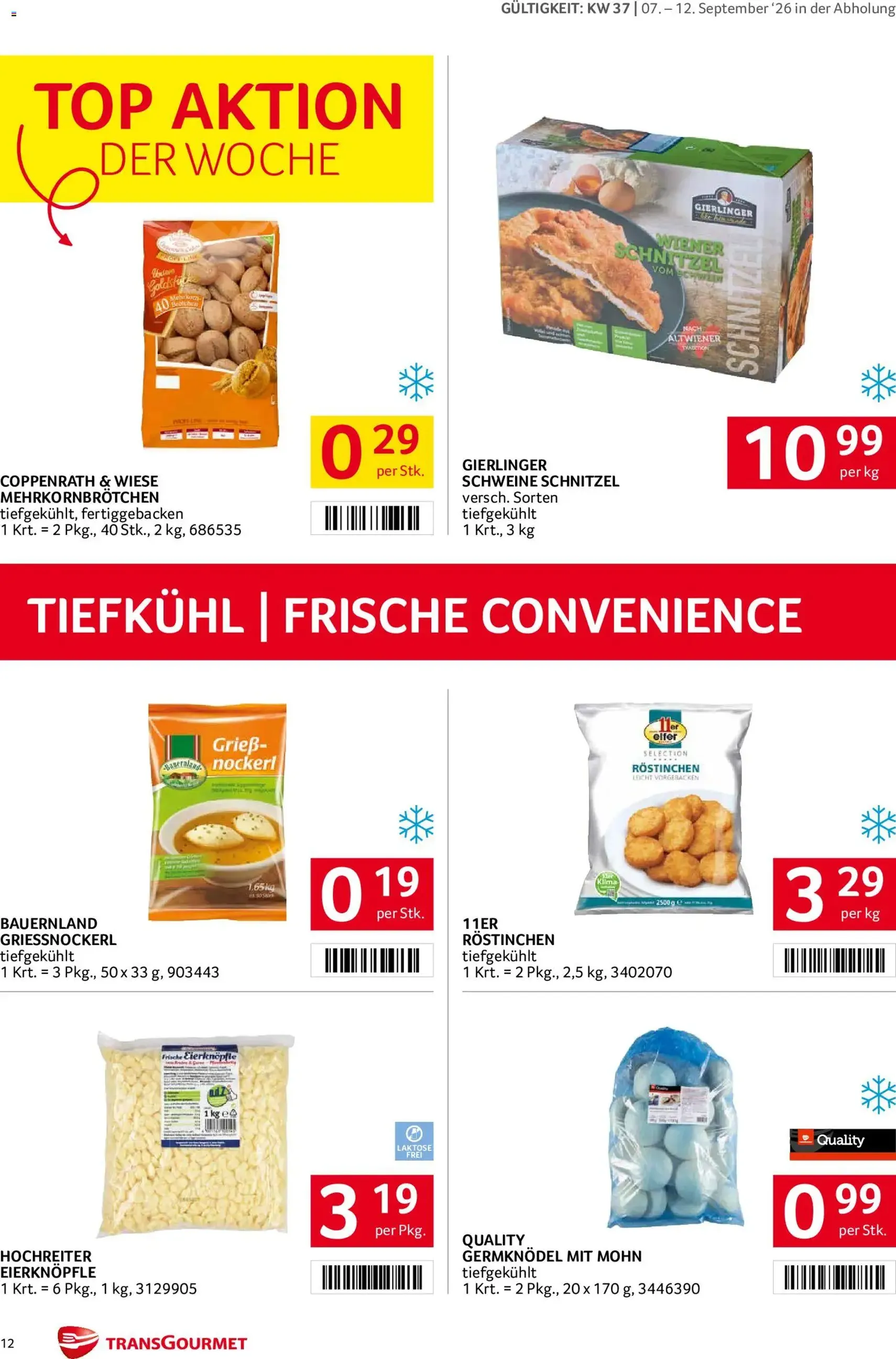 Transgourmet Flugblatt - Gültiger Prospekt ab 07.09.2026, Seite 12 von insgesamt 32