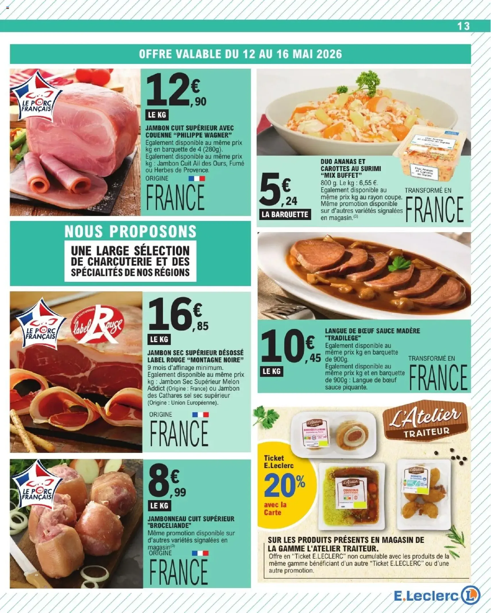 E.Leclerc catalogue de la semaine 20 - brochure valable à partir du 12/05/2026, page 13 sur 32
