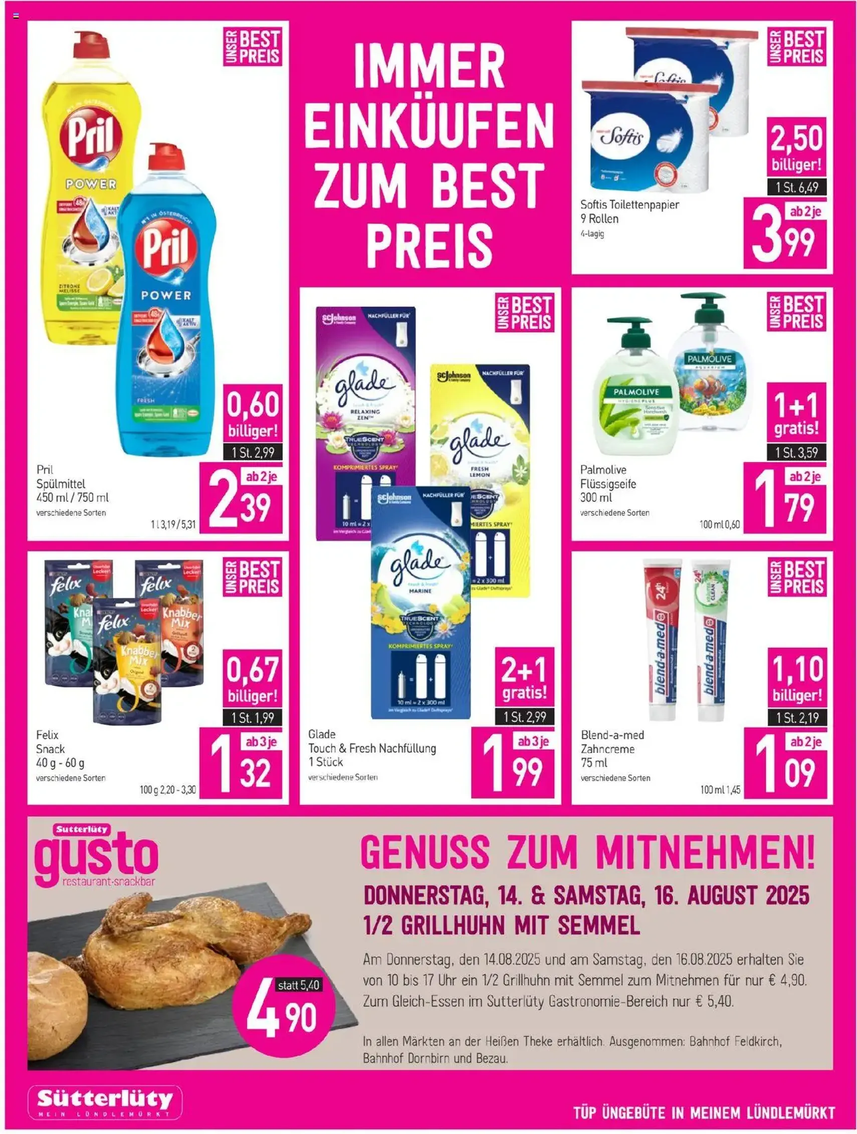 Sutterlüty Flugblatt - Gültiger Prospekt ab 14.08.2025, Seite 8 von insgesamt 20 Sutterlüty Flugblatt - Gültiger Prospekt ab 14.08.2025, Seite 8 von insgesamt 20