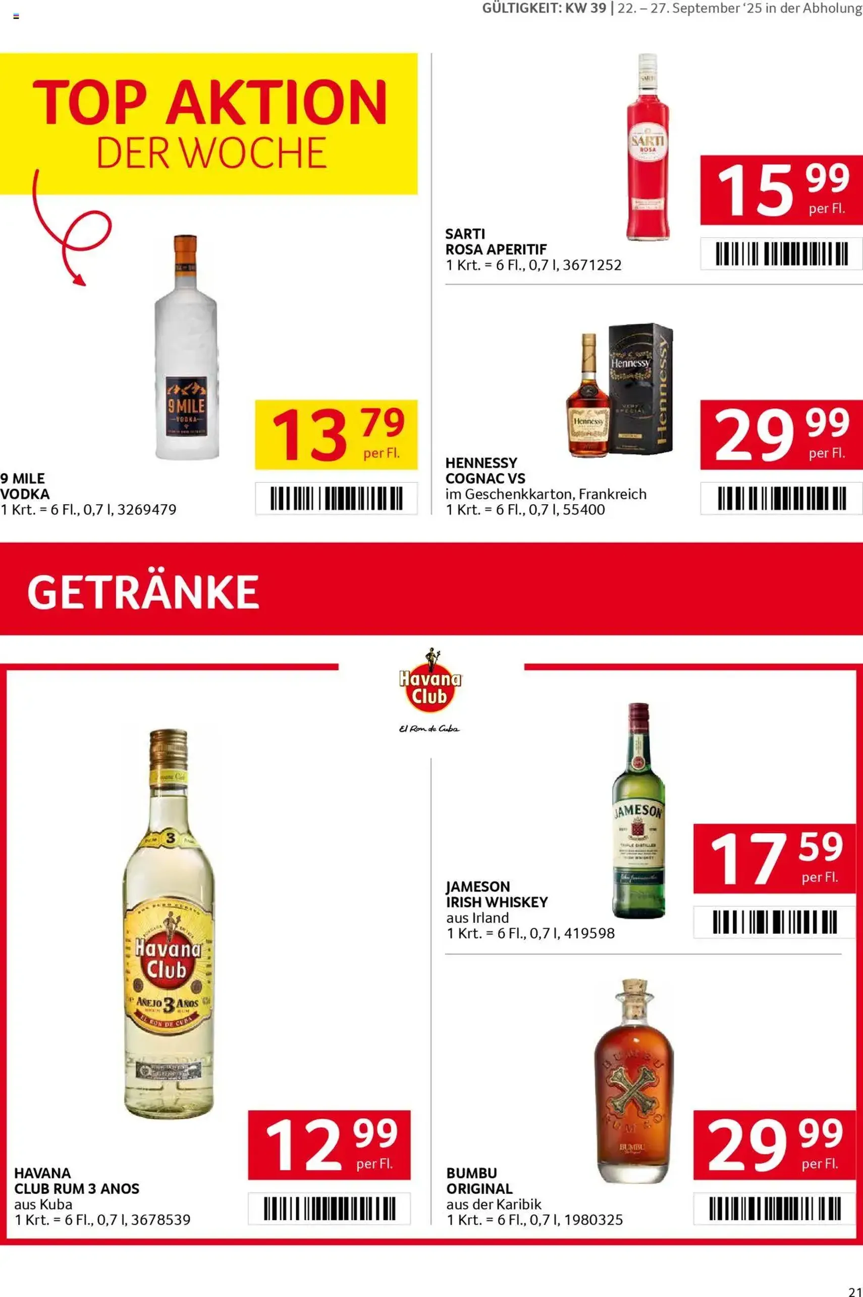 Transgourmet Flugblatt - Gültiger Prospekt ab 22.09.2025, Seite 19 von insgesamt 30 Transgourmet Flugblatt - Gültiger Prospekt ab 22.09.2025, Seite 19 von insgesamt 30