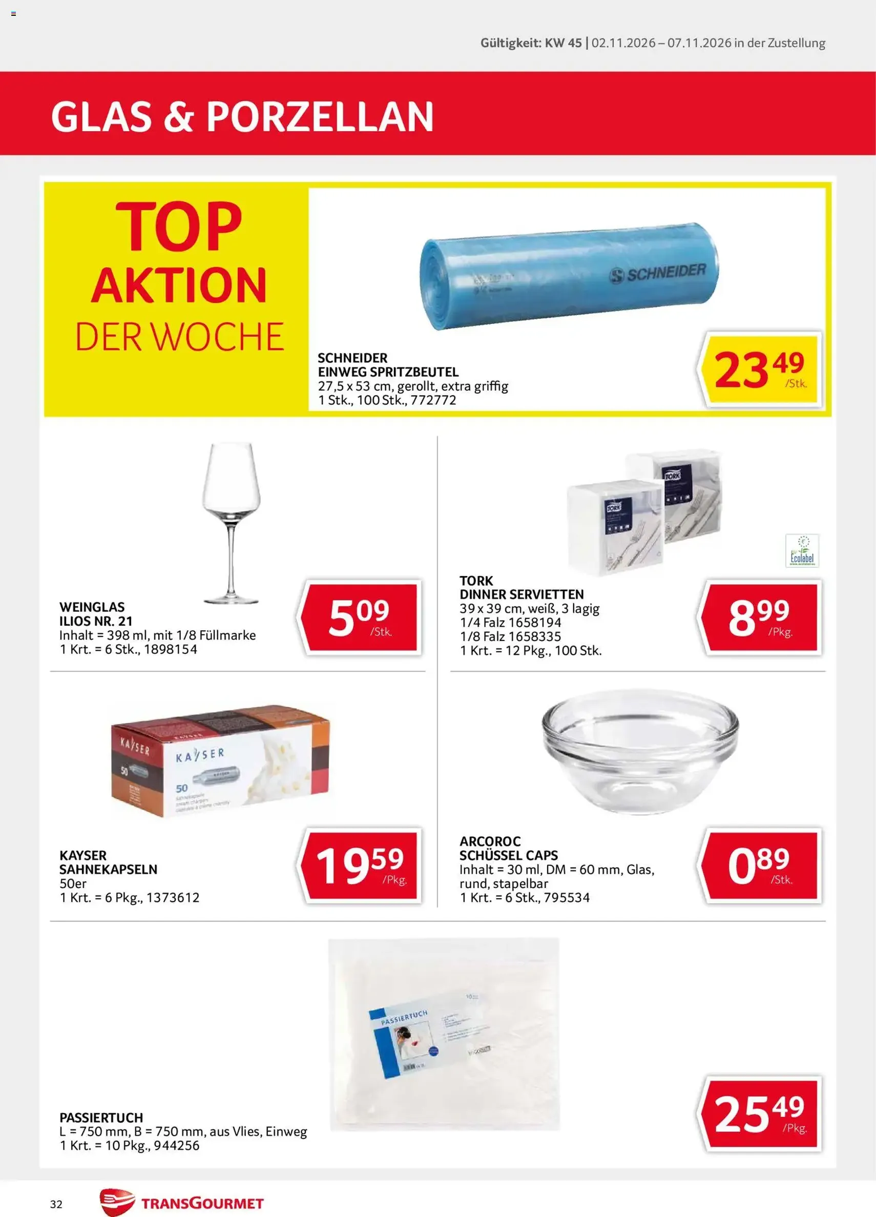 Transgourmet Flugblatt - Gültiger Prospekt ab 02.11.2026, Seite 32 von insgesamt 36