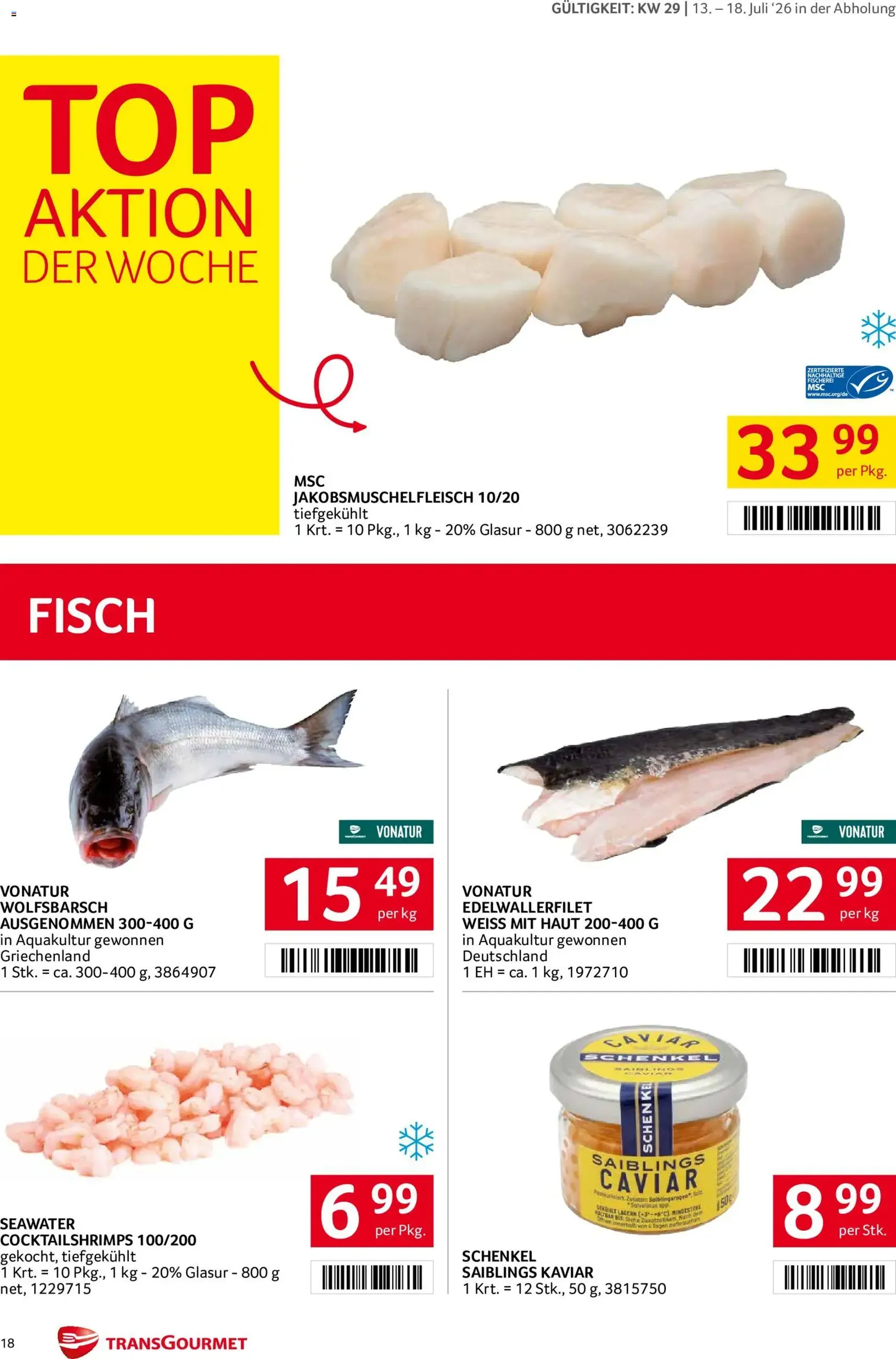 Transgourmet Flugblatt - Gültiger Prospekt ab 13.07.2026, Seite 18 von insgesamt 44