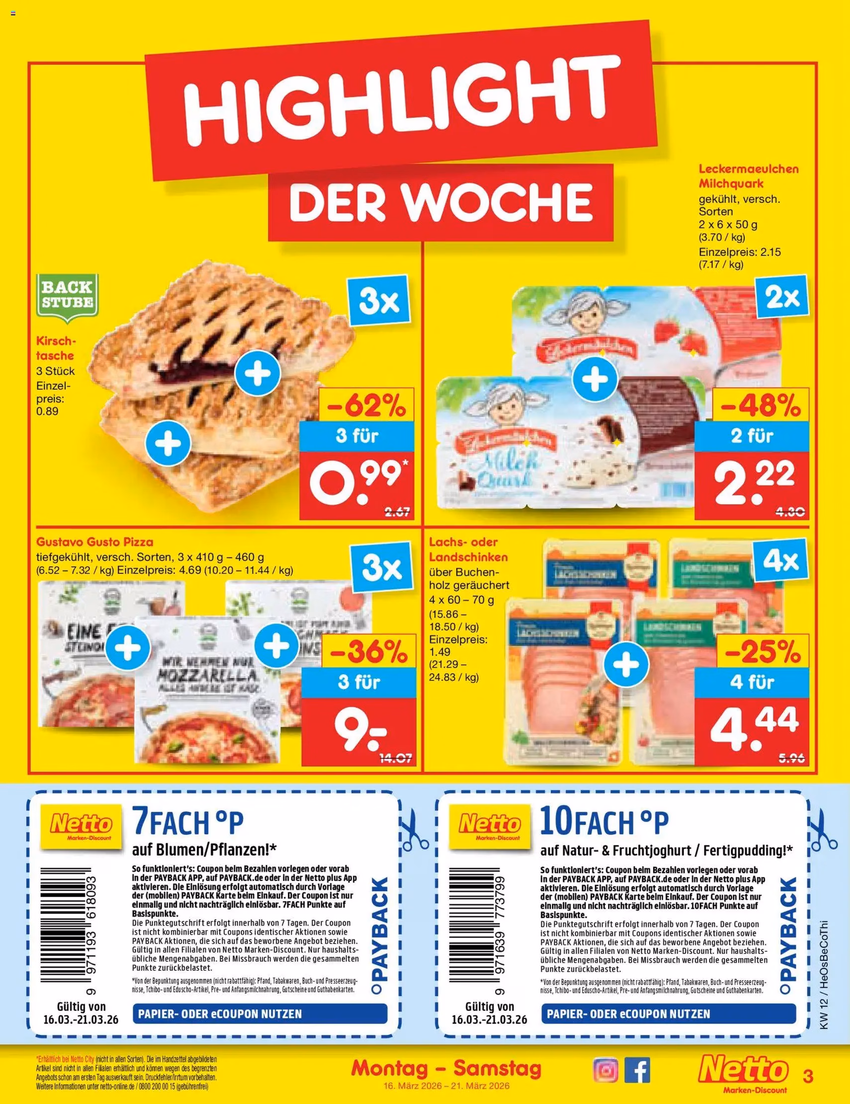 Netto Marken-Discount Prospekt - Gültiger Prospekt ab 16.03.2026, Seite 3 von insgesamt 64