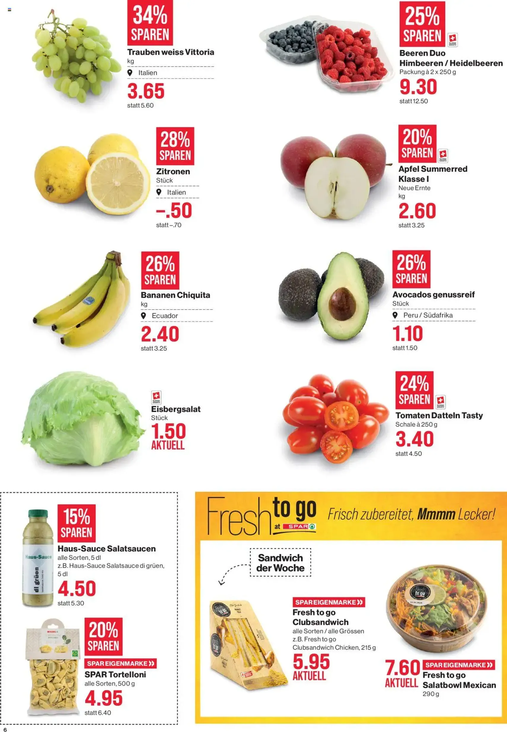 SPAR Aktionen - Gültiger Prospekt ab 21.08.2025, Seite 6 von insgesamt 24