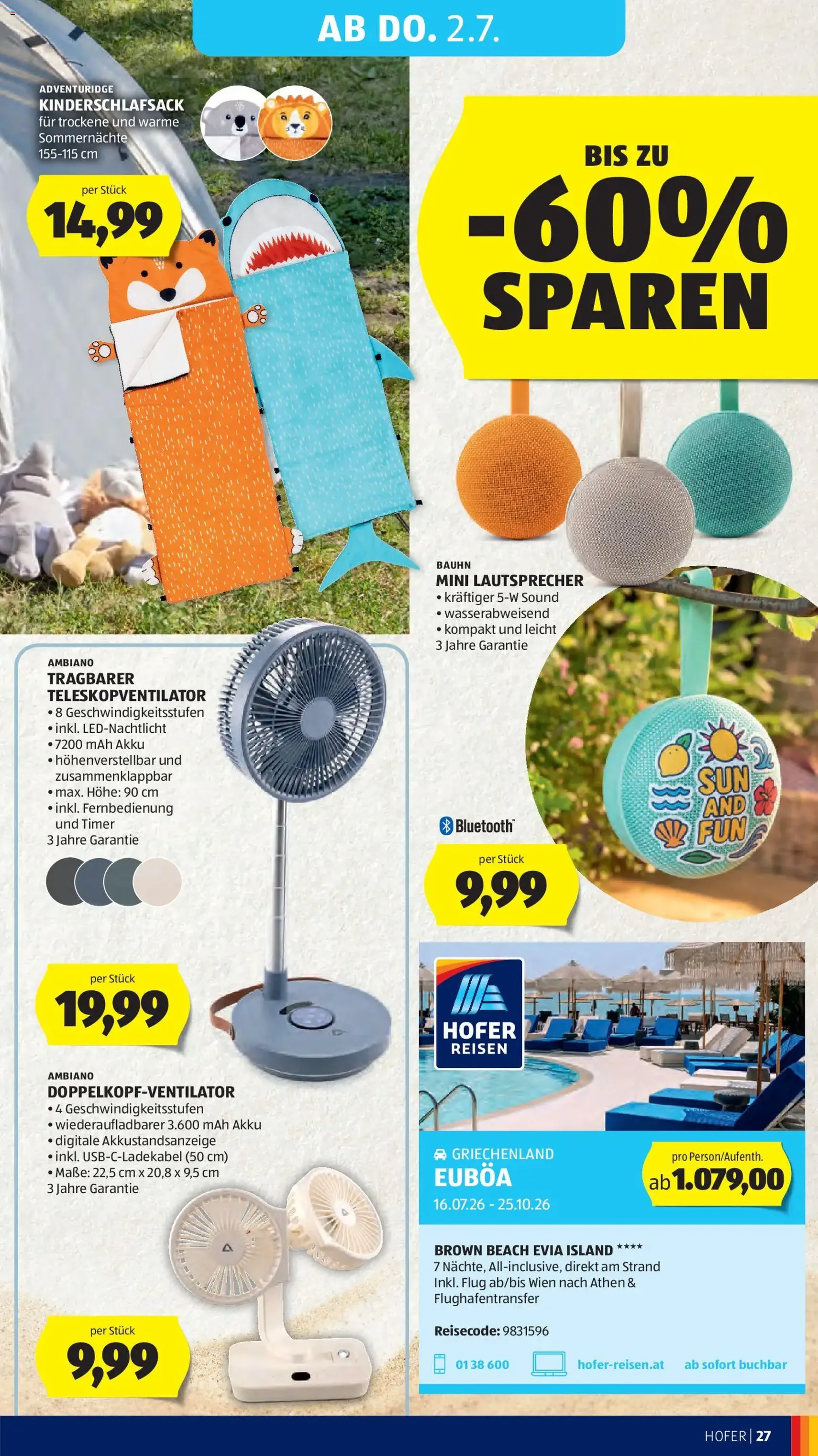Hofer Flugblatt - Gültiger Prospekt ab 26.06.2026, Seite 32 von insgesamt 41