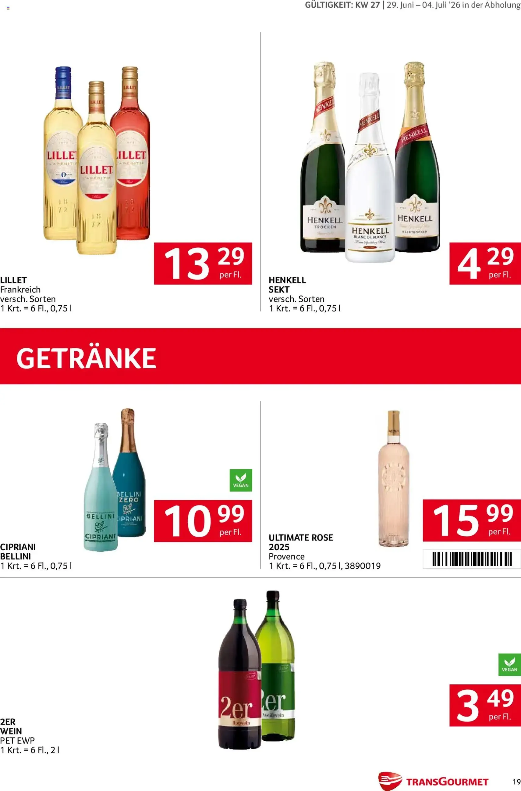 Transgourmet Flugblatt - Gültiger Prospekt ab 29.06.2026, Seite 19 von insgesamt 28