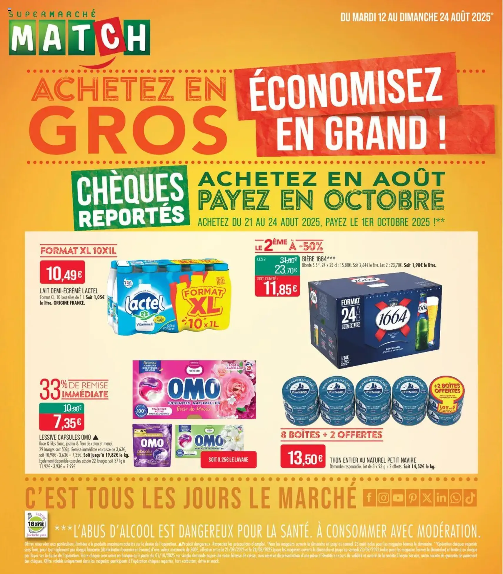 Match Supermarché catalogue - brochure valable à partir du 12/08/2025, page 1 sur 8
