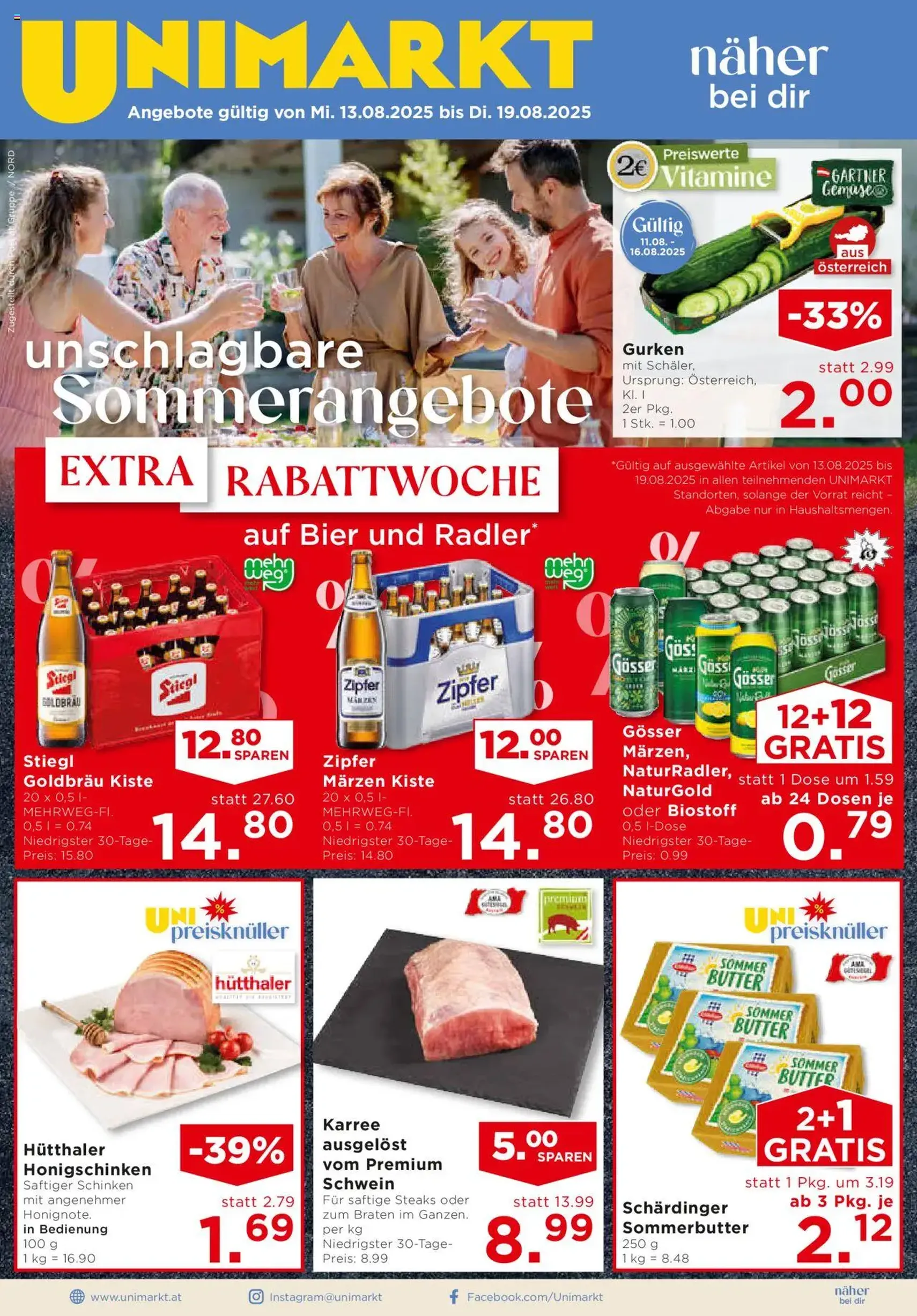 Unimarkt Nord - Gültiger Prospekt ab 13.08.2025, Seite 3 von insgesamt 16