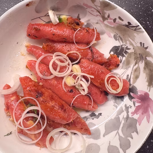 Náhľad receptu Cviklové šúľance plnene kuracim mäsom