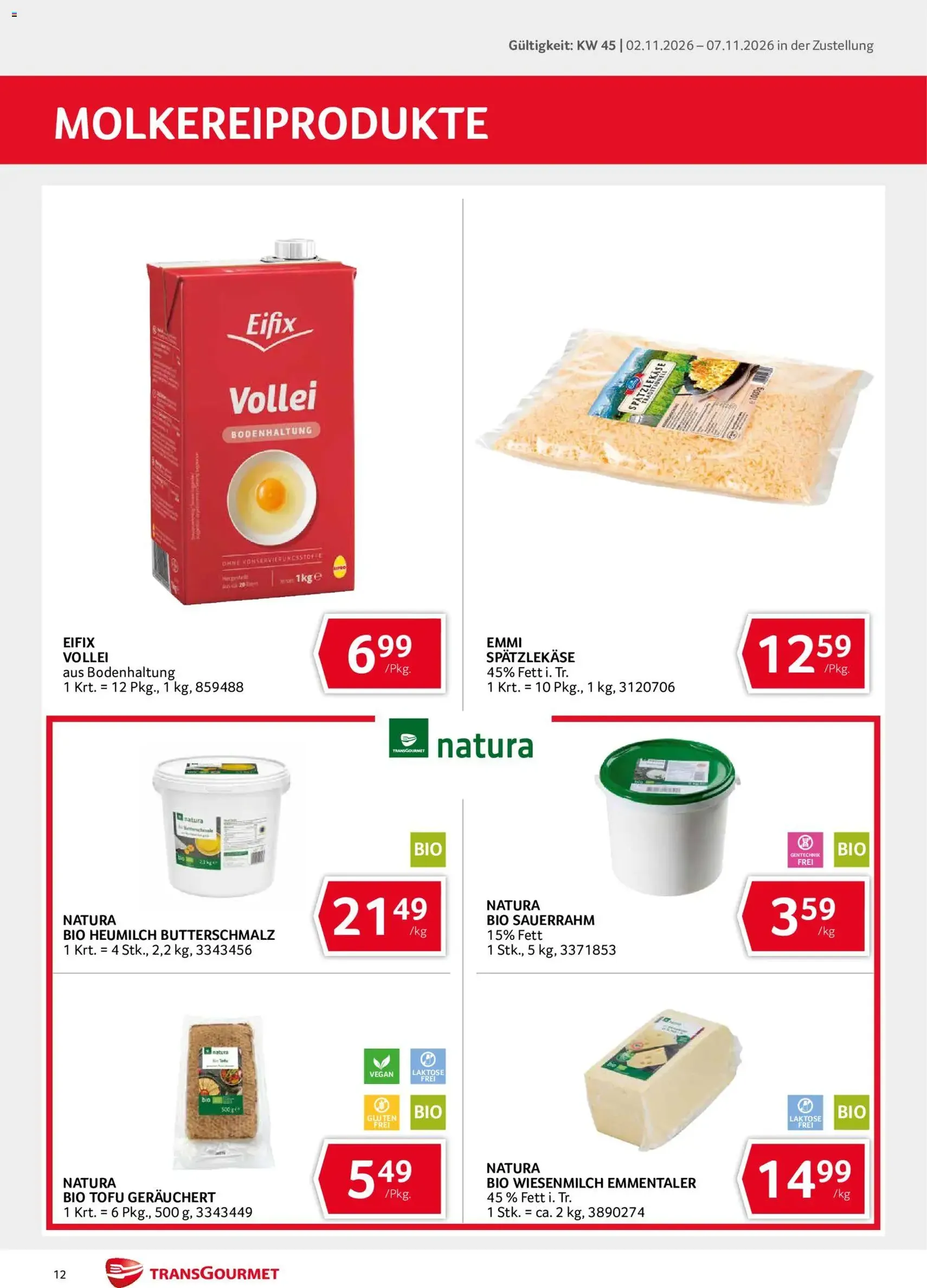 Transgourmet Flugblatt - Gültiger Prospekt ab 02.11.2026, Seite 12 von insgesamt 36