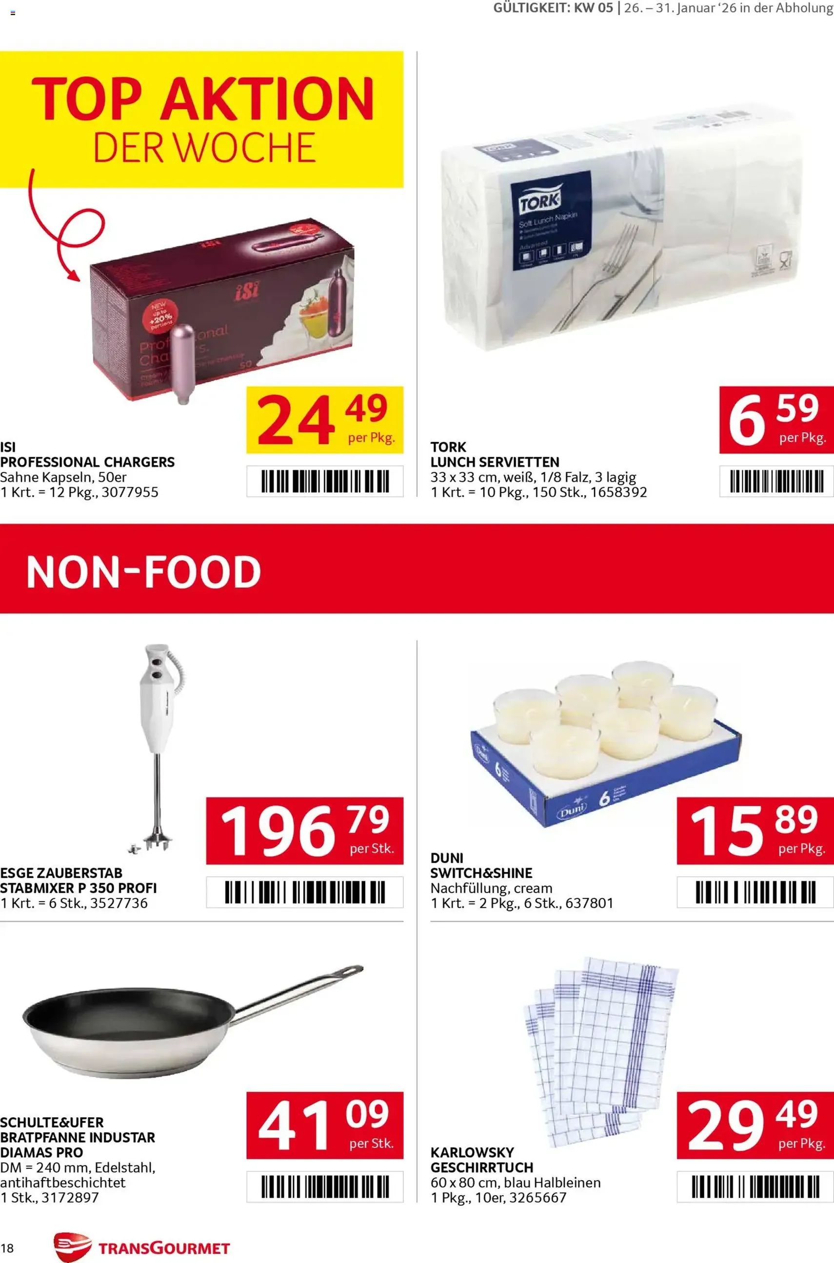 Transgourmet Flugblatt - Gültiger Prospekt ab 26.01.2026, Seite 18 von insgesamt 28
