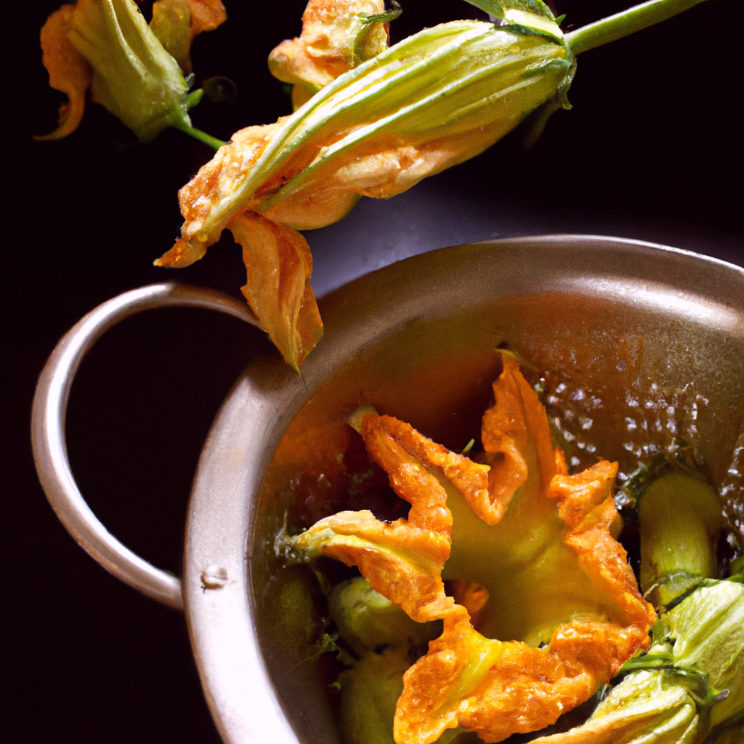 Fiori di zucca in pastella