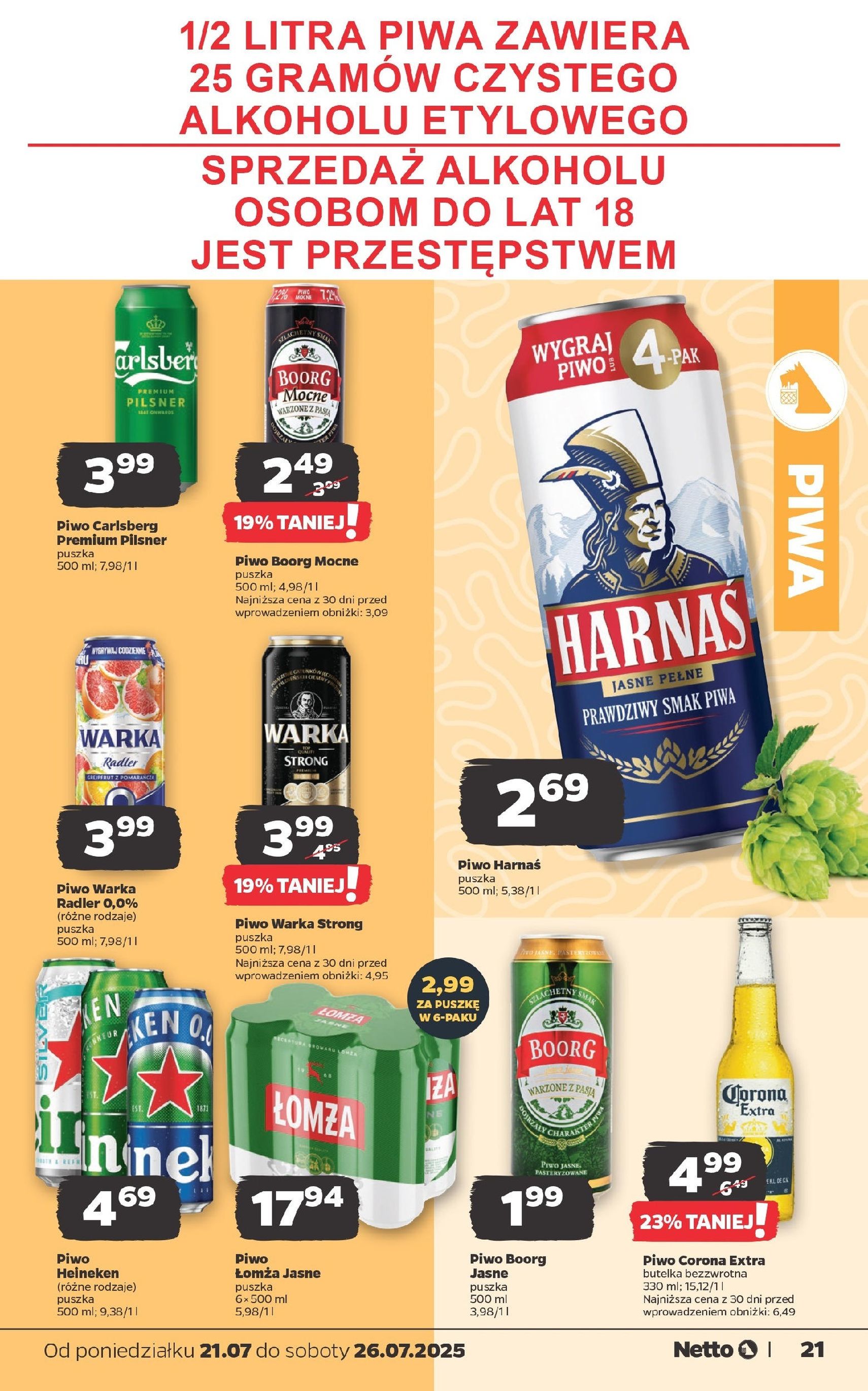 Netto gazetka - Spożywcza - ważny gazetka od 21.07.2025 strona 21 z 31