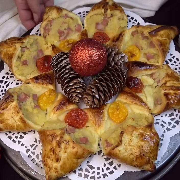 Stella di natale di pasta sfoglia