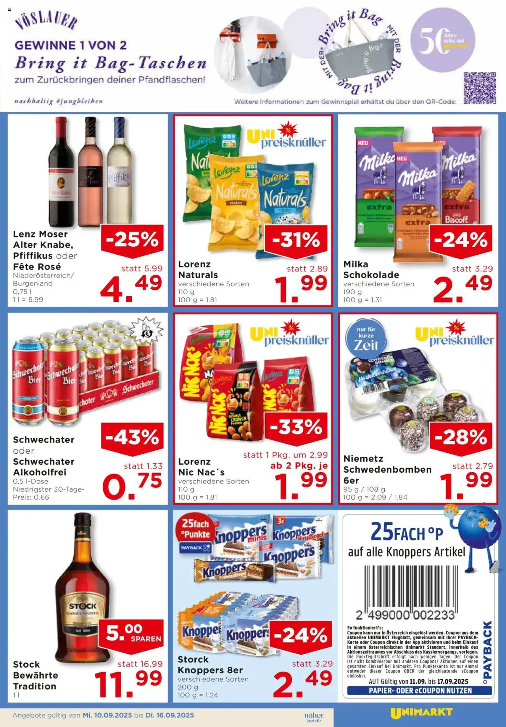 Unimarkt Flugblatt - Gültiger Prospekt ab 10.09.2025, Seite 9 von insgesamt 12