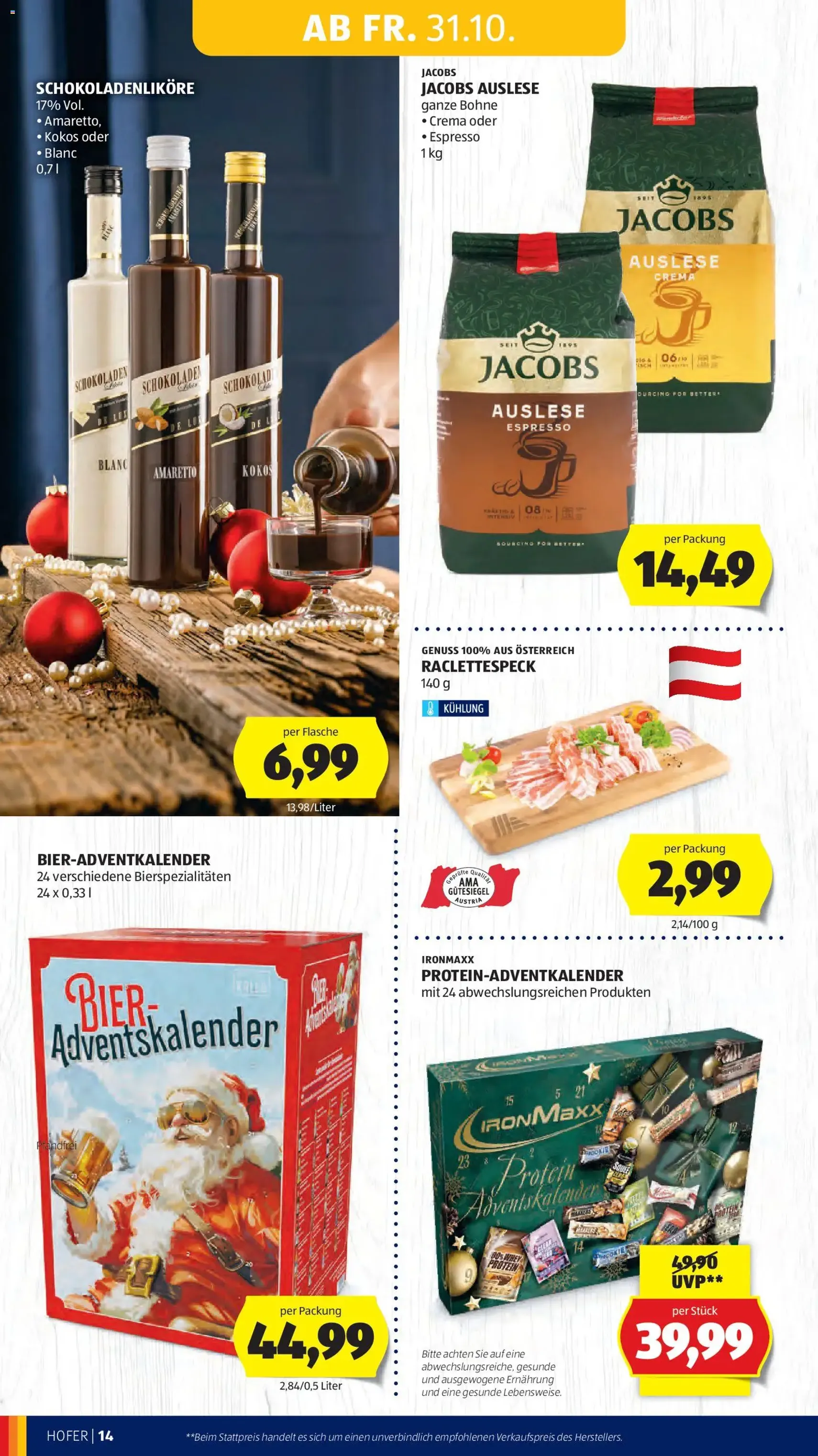 Hofer AT Akciós újság - 2025.10.31. érvényes szórólap 16 oldal 45 oldalból
