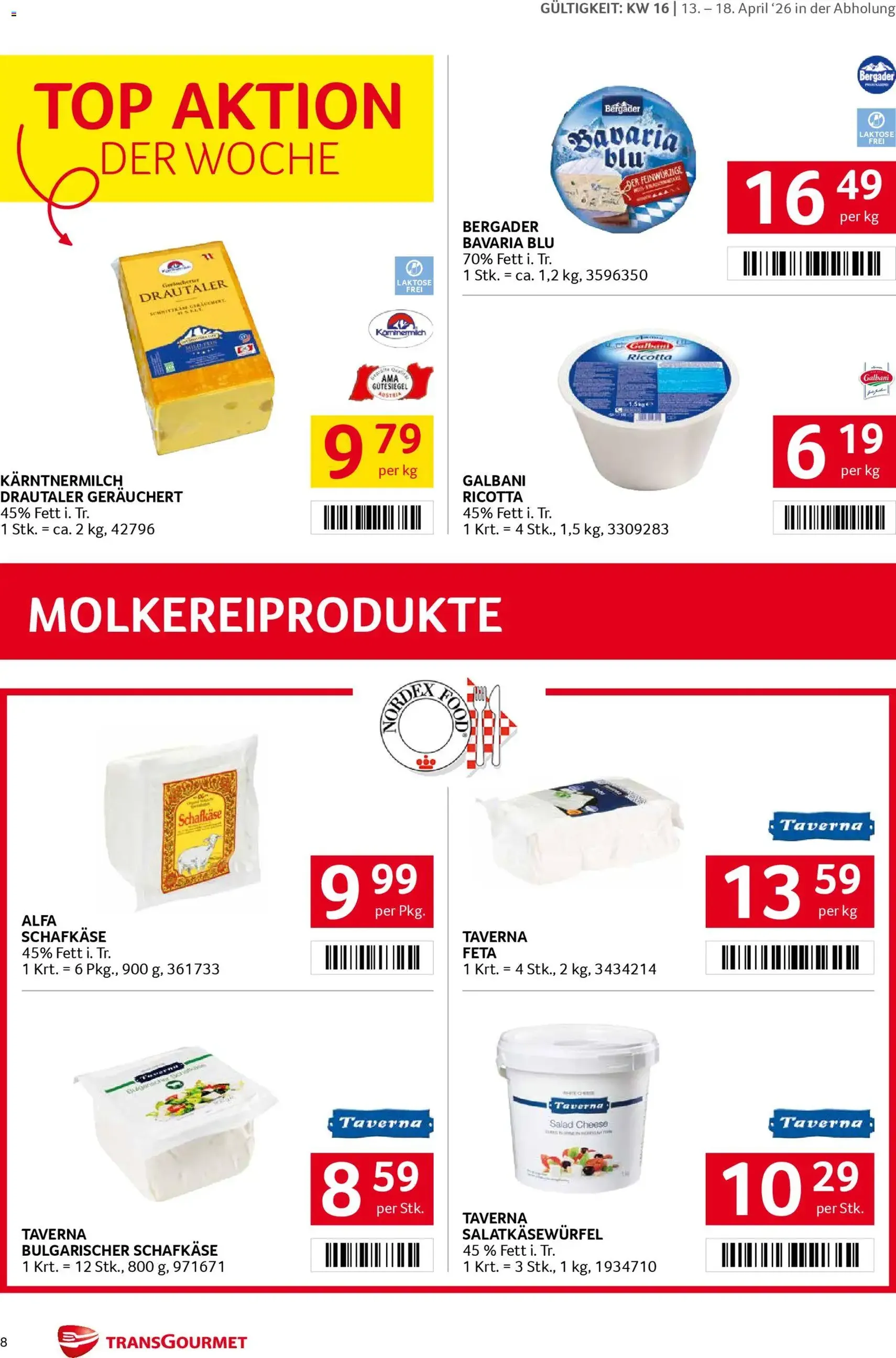 Transgourmet Flugblatt - Gültiger Prospekt ab 13.04.2026, Seite 8 von insgesamt 28