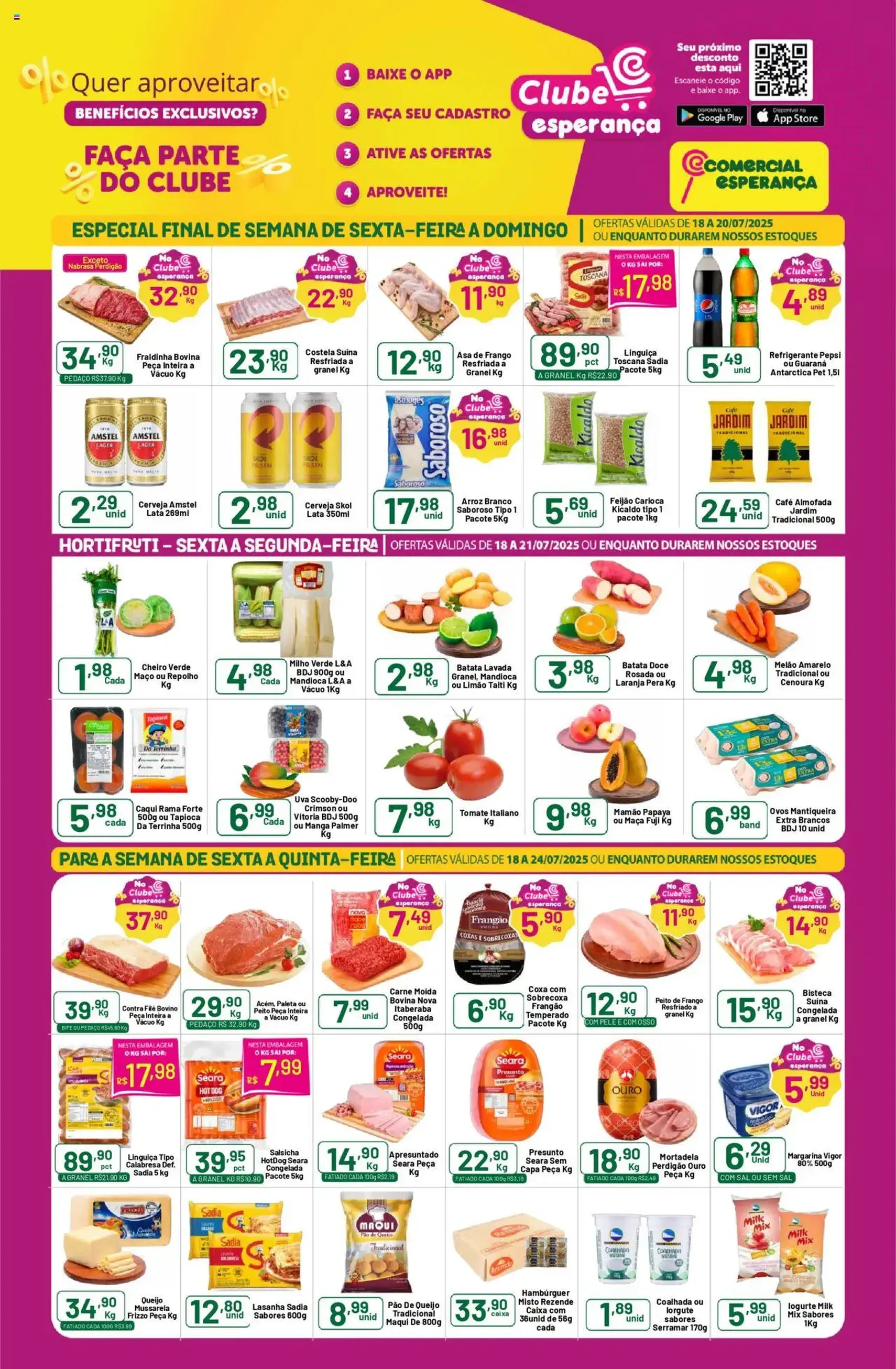 Comercial Esperança - Ofertas da semana - folheto válido a partir de 18/07/2025 página 1 de 2