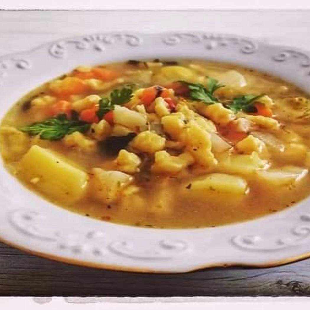 Zuppa di patate con gnocchi