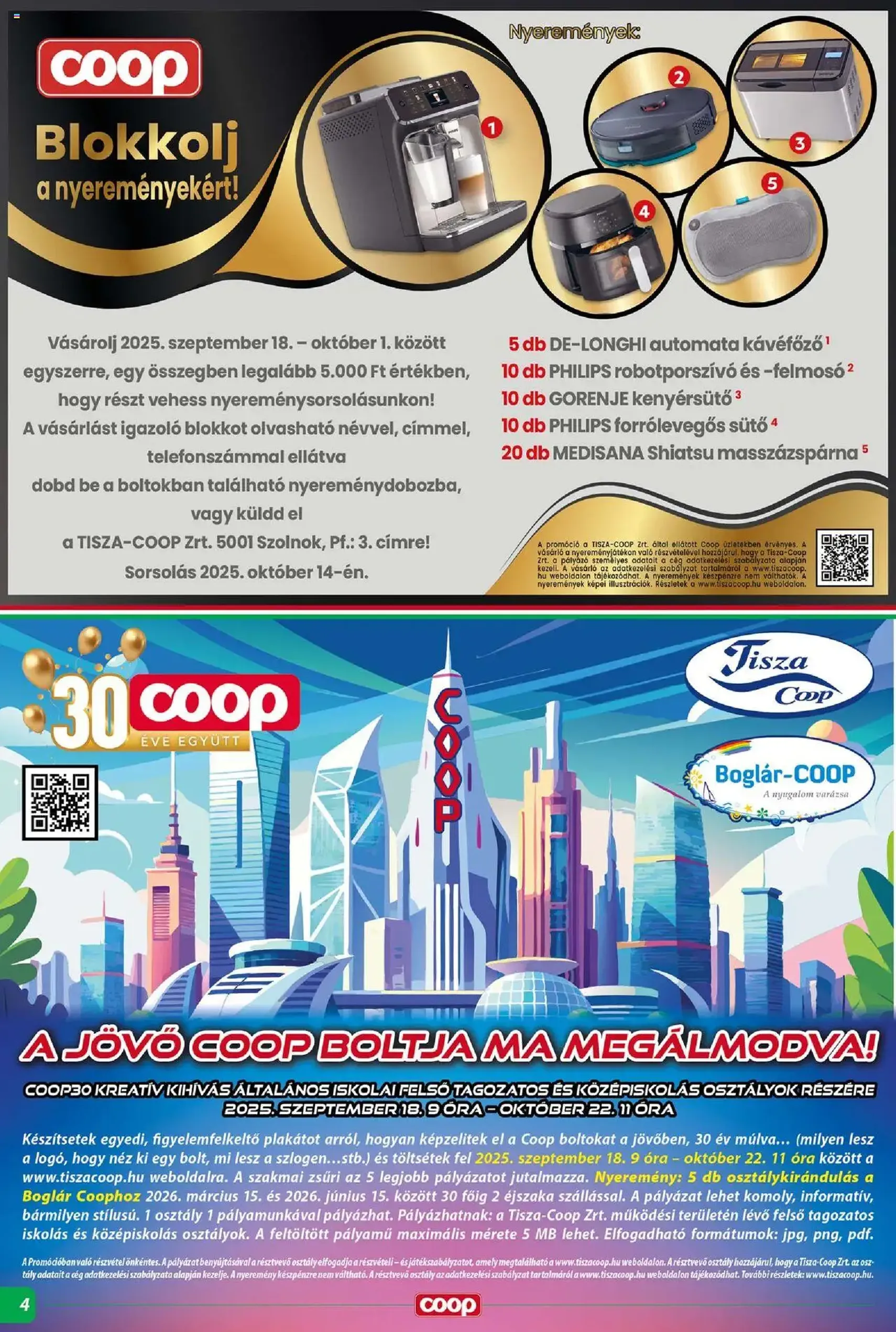 COOP Szolnok Akciós újság - 2025.09.25. érvényes szórólap 4 oldal 8 oldalból