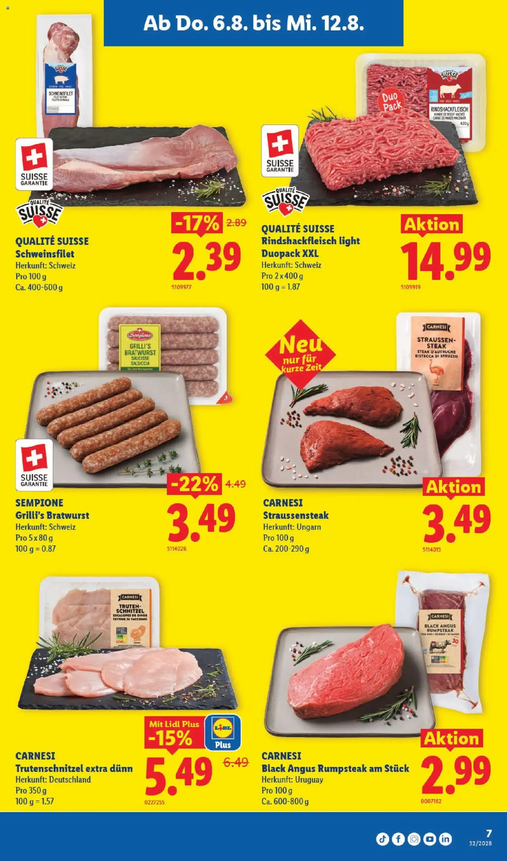 Lidl aktionen - Gültiger Prospekt ab 06.08.2026, Seite 7 von insgesamt 32