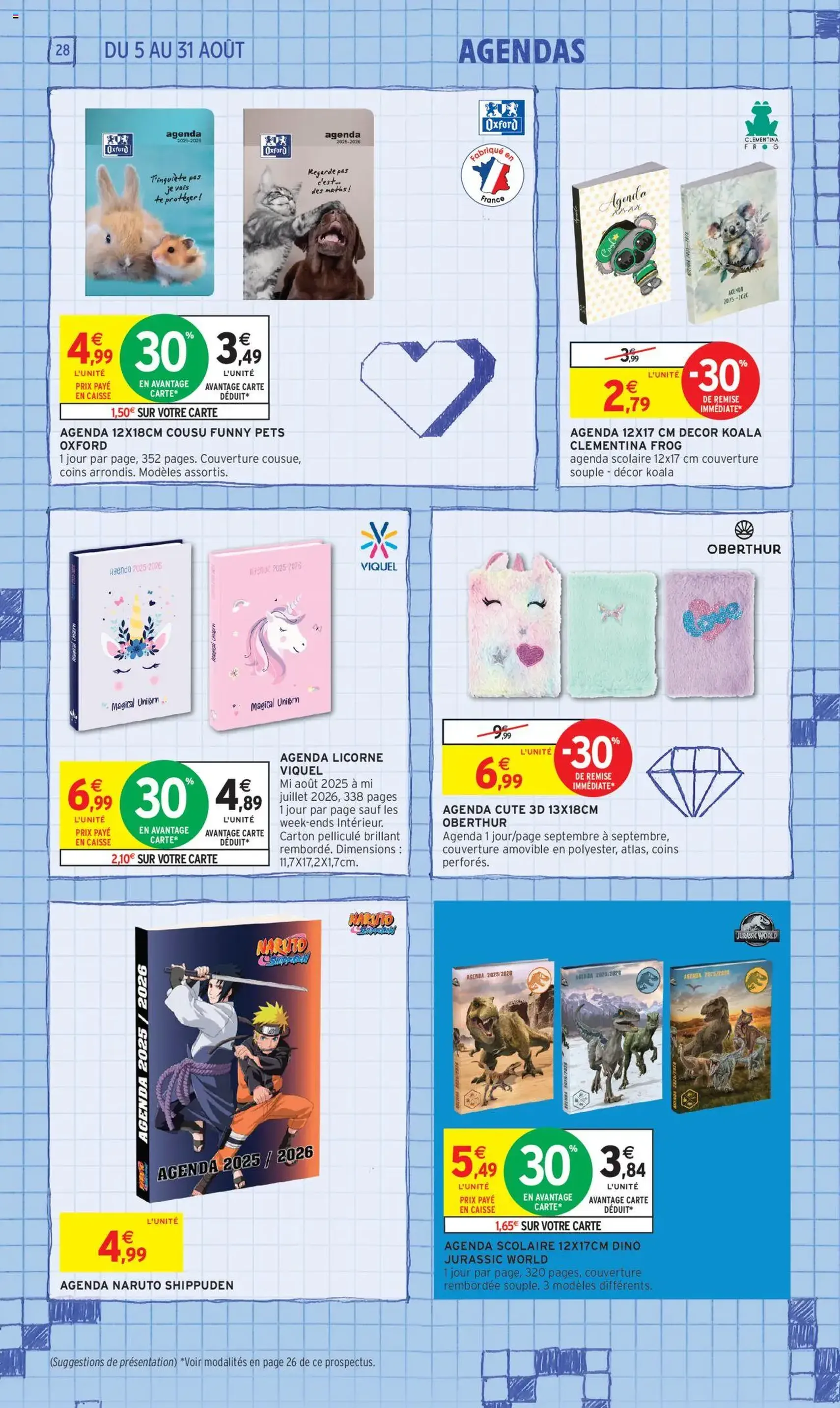 Intermarché - 70% en avantage carte sur une sélection rentrée des classes - brochure valable à partir du 05/08/2025, page 28 sur 60 Intermarché - 70% en avantage carte sur une sélection rentrée des classes - brochure valable à partir du 05/08/2025, page 28 sur 60