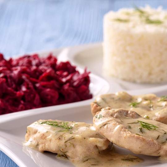 Anteprima ricetta Filetto di maiale con salsa alla panna