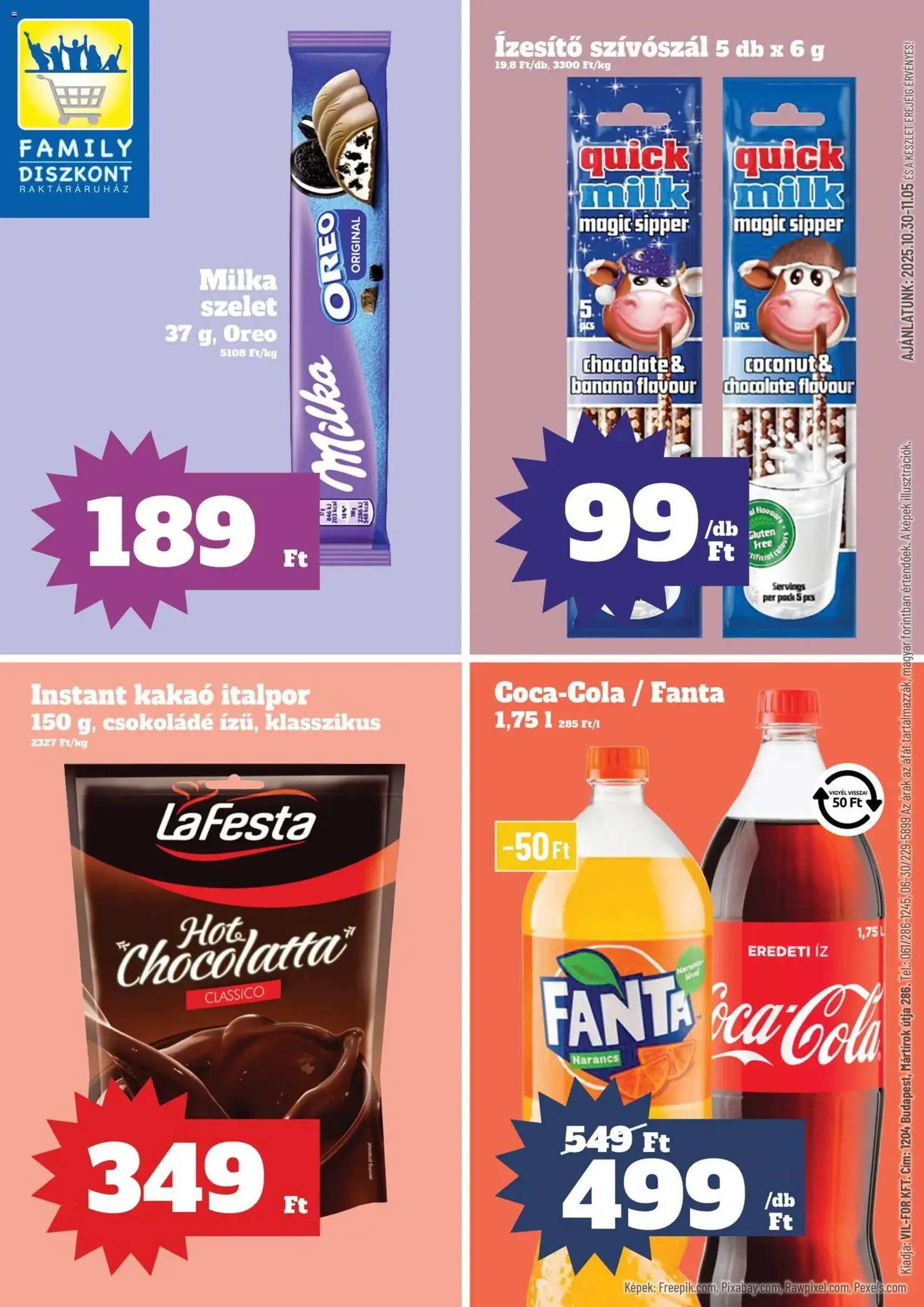 Family Diszkont Akciós újság - 2025.10.30. érvényes szórólap 1 oldal 29 oldalból