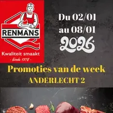 Renmans folder / publicité - voorvertoning van de folder geldig vanaf 02/01/2026