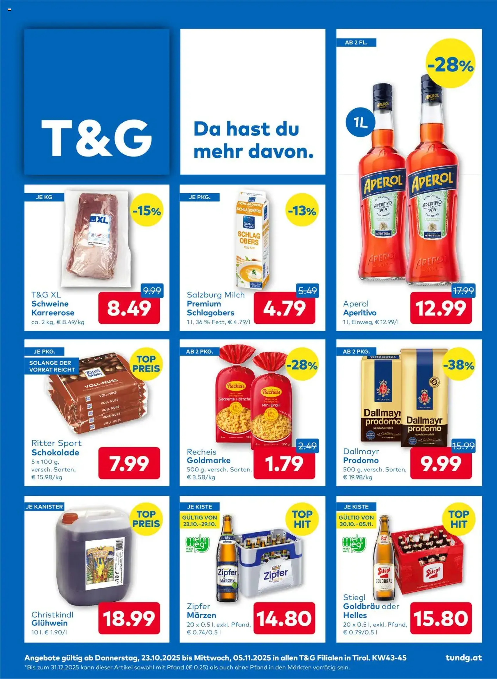 T&G Flugblatt - Gültiger Prospekt ab 23.10.2025, Seite 1 von insgesamt 8