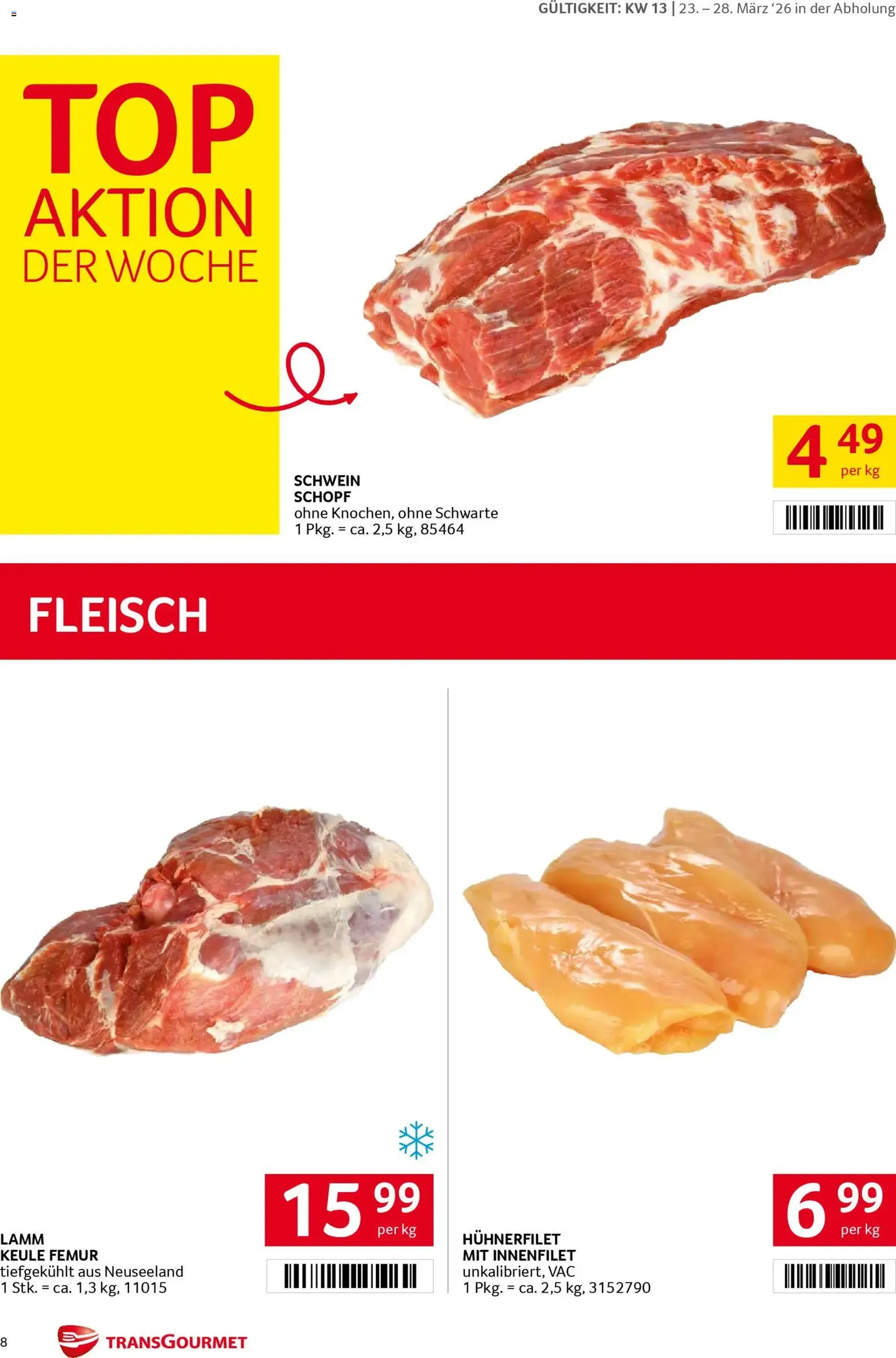 Transgourmet Flugblatt - Gültiger Prospekt ab 23.03.2026, Seite 8 von insgesamt 32