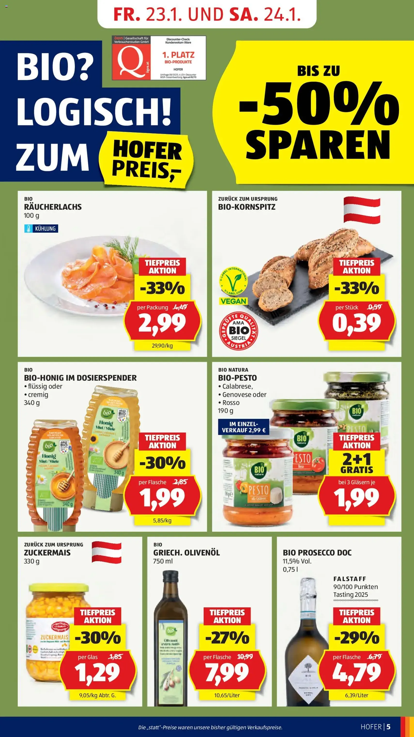 Hofer Flugblatt - Gültiger Prospekt ab 23.01.2026, Seite 7 von insgesamt 45