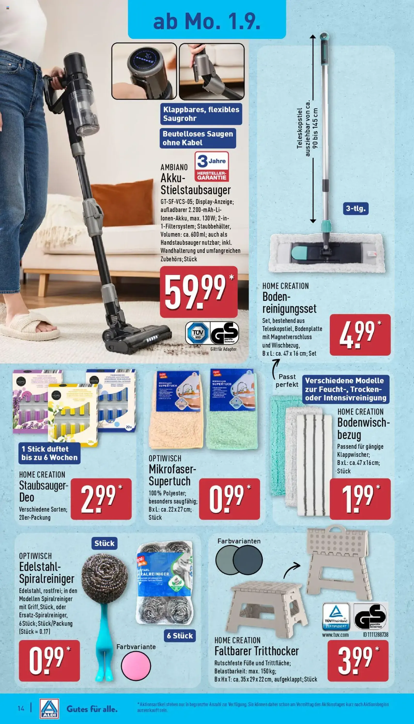 Aldi Prospekt - Gültiger Prospekt ab 01.09.2025, Seite 14 von insgesamt 43 Aldi Prospekt - Gültiger Prospekt ab 01.09.2025, Seite 14 von insgesamt 43