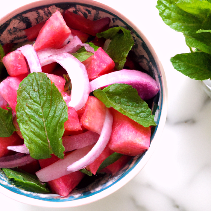 Ensalada de sandía y pepino