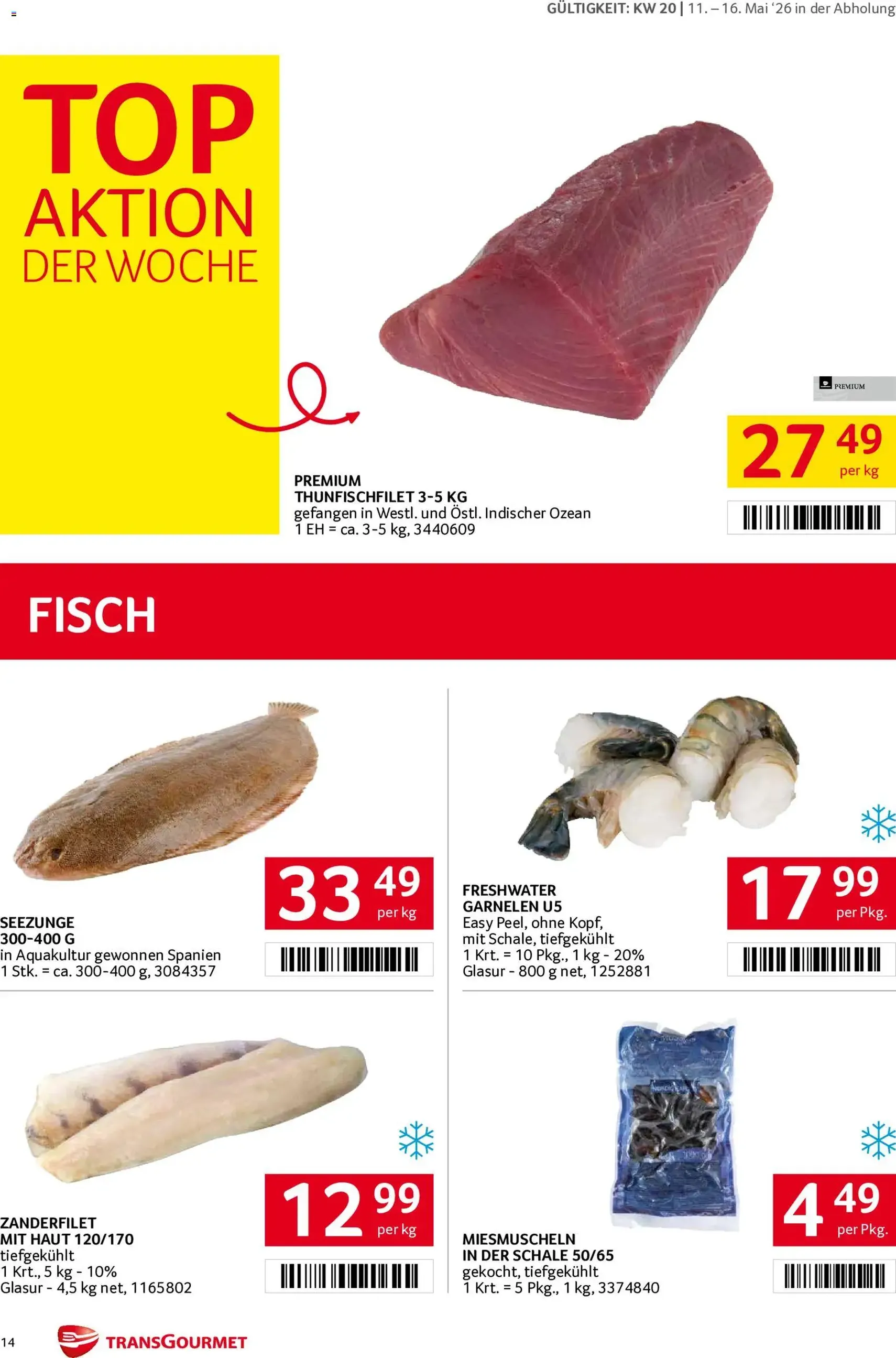 Transgourmet Flugblatt - Gültiger Prospekt ab 11.05.2026, Seite 14 von insgesamt 40