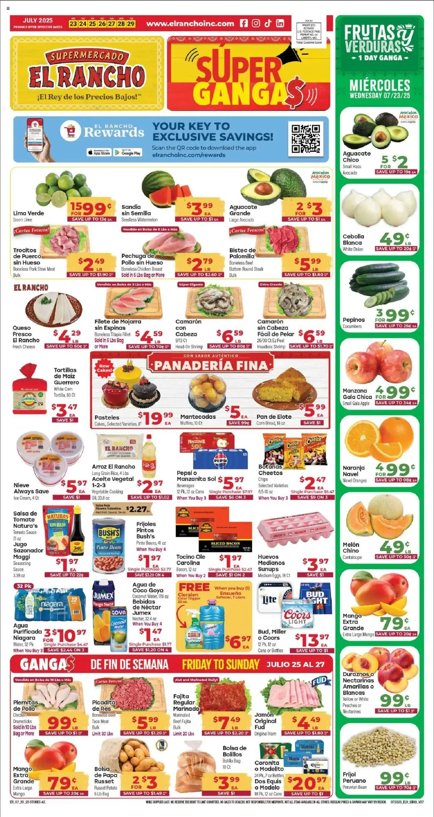 El Rancho Weekly Ad - valid flyer from 07/23/2025, page 1 of 4