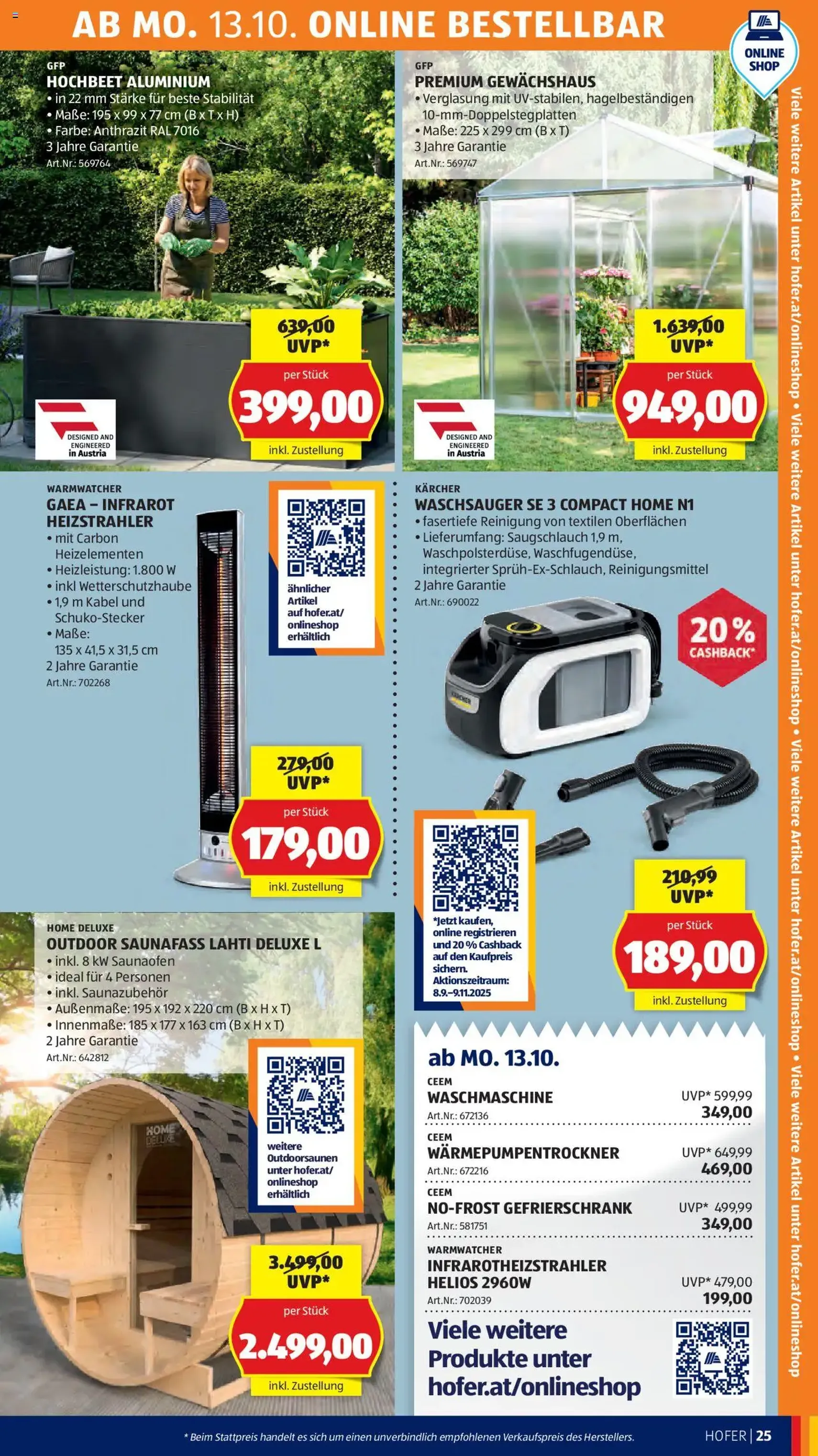 Hofer Flugblatt - Gültiger Prospekt ab 10.10.2025, Seite 29 von insgesamt 40