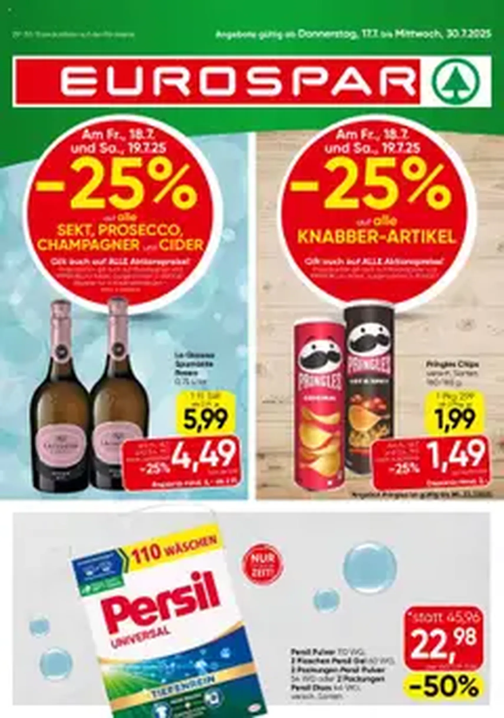 Eurospar Flugblatt - Gültiger Prospekt ab 17.07.2025, Seite 1 von insgesamt 1