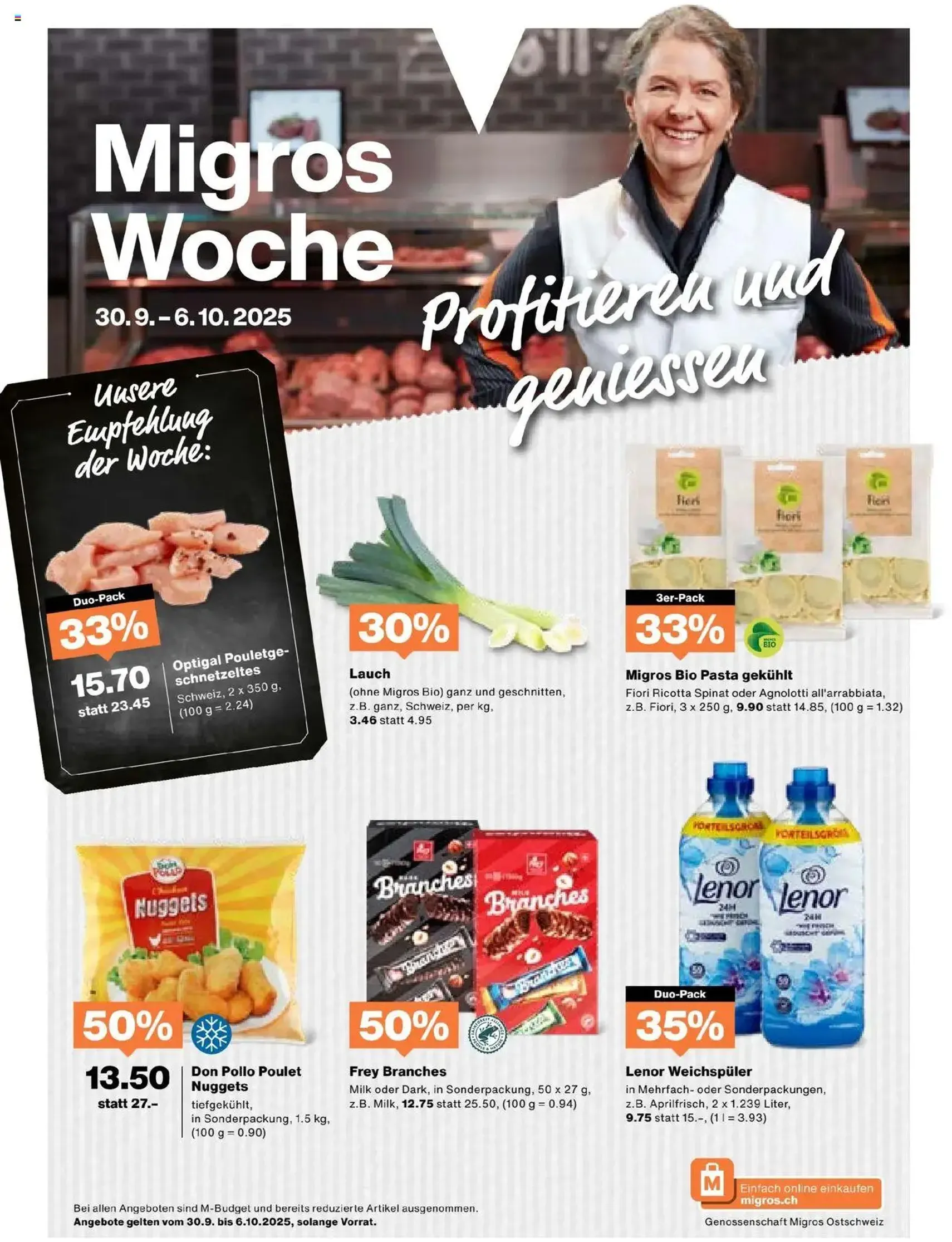 Migros Aktionen - Gültiger Prospekt ab 30.09.2025, Seite 1 von insgesamt 20