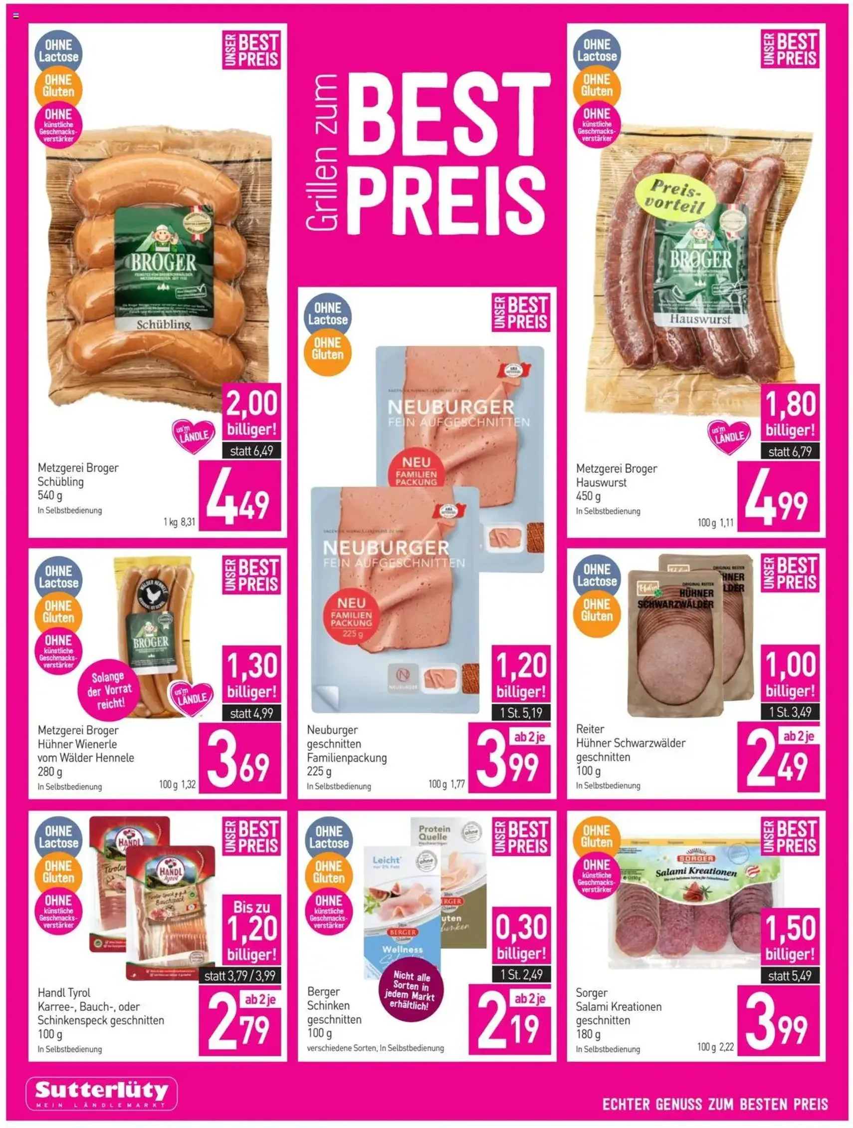 Sutterlüty Flugblatt - Gültiger Prospekt ab 04.09.2025, Seite 2 von insgesamt 24 Sutterlüty Flugblatt - Gültiger Prospekt ab 04.09.2025, Seite 2 von insgesamt 24